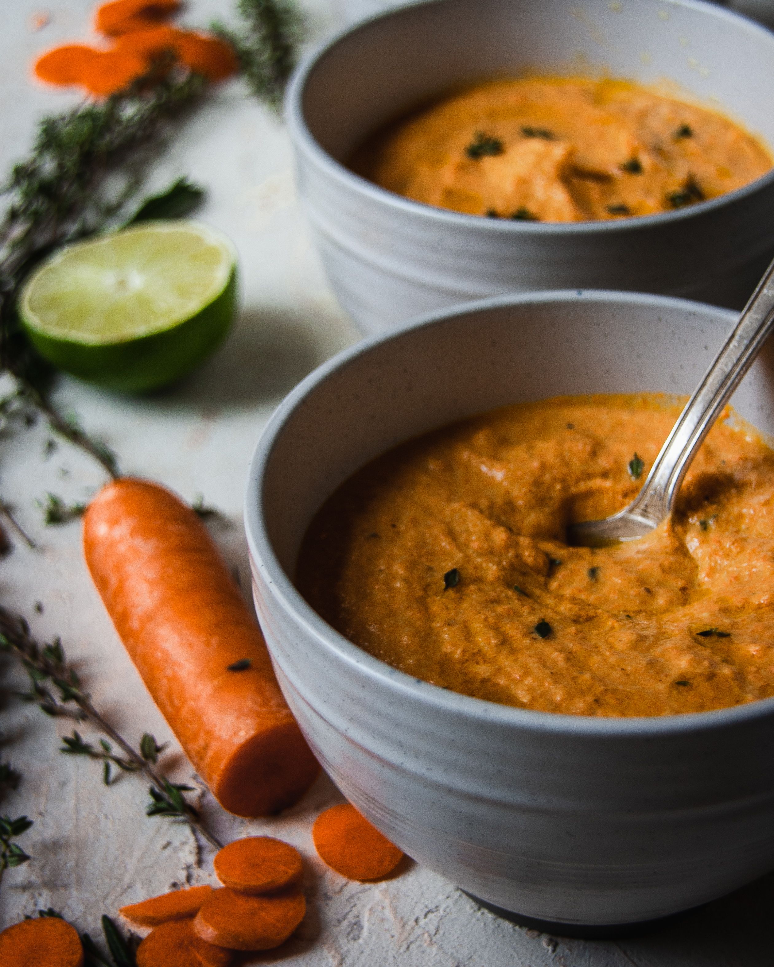 Chilled Carrot, Lime and Herb Soup by breadandbasil Quick & Easy
