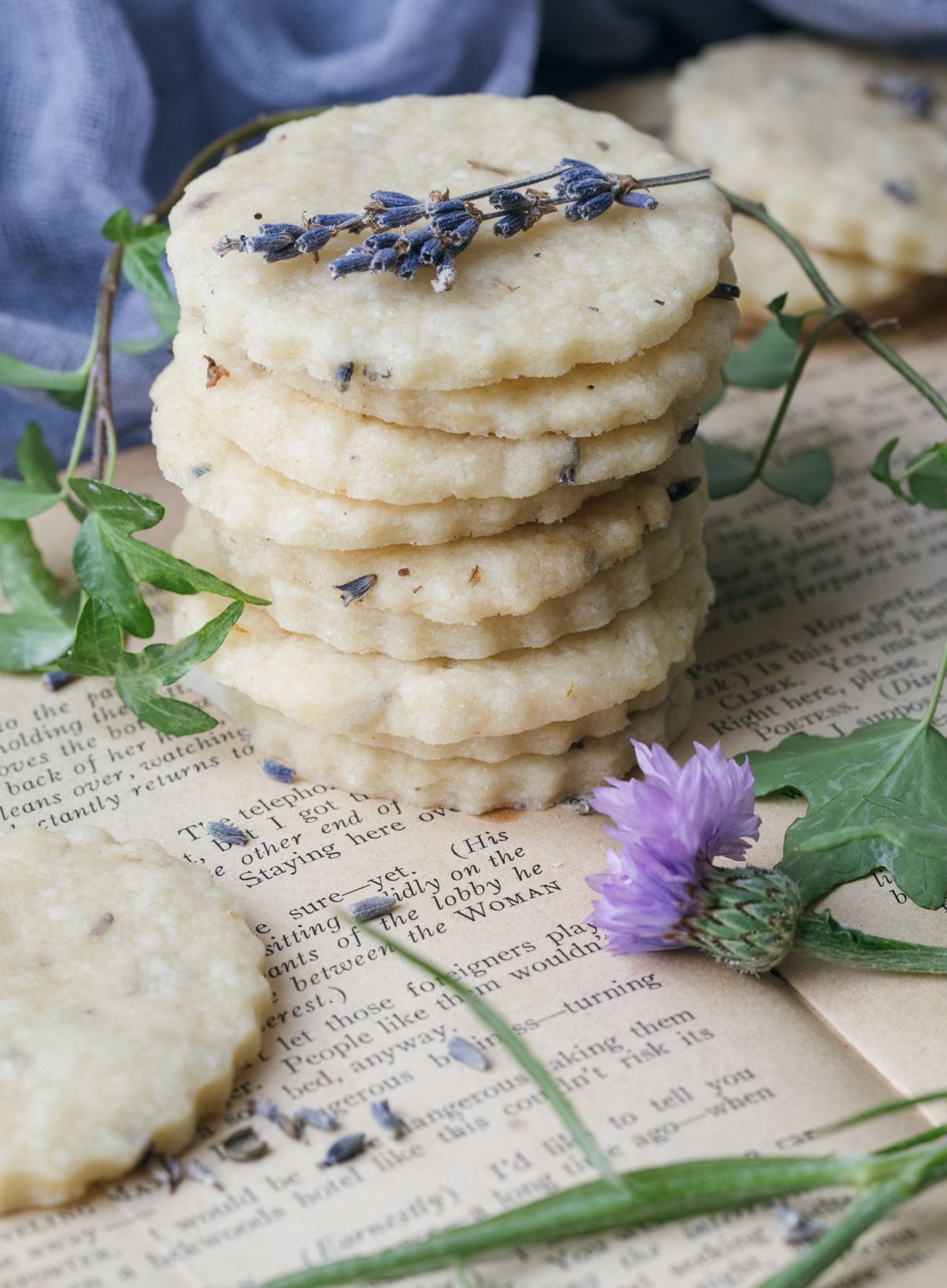 Image of Blueberry Mint Shortbread Cookies