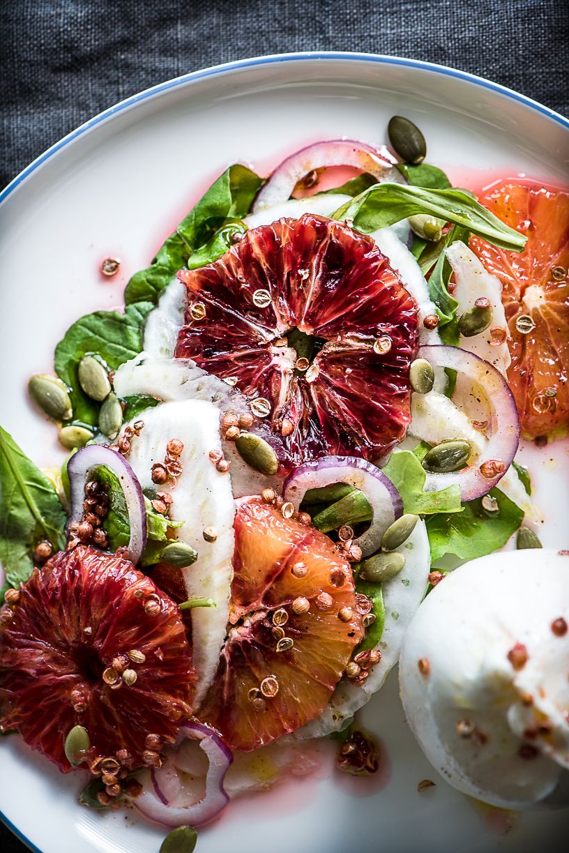 Shaved Fennel Citrus Salad with Burrata by mushroomsandthyme Quick