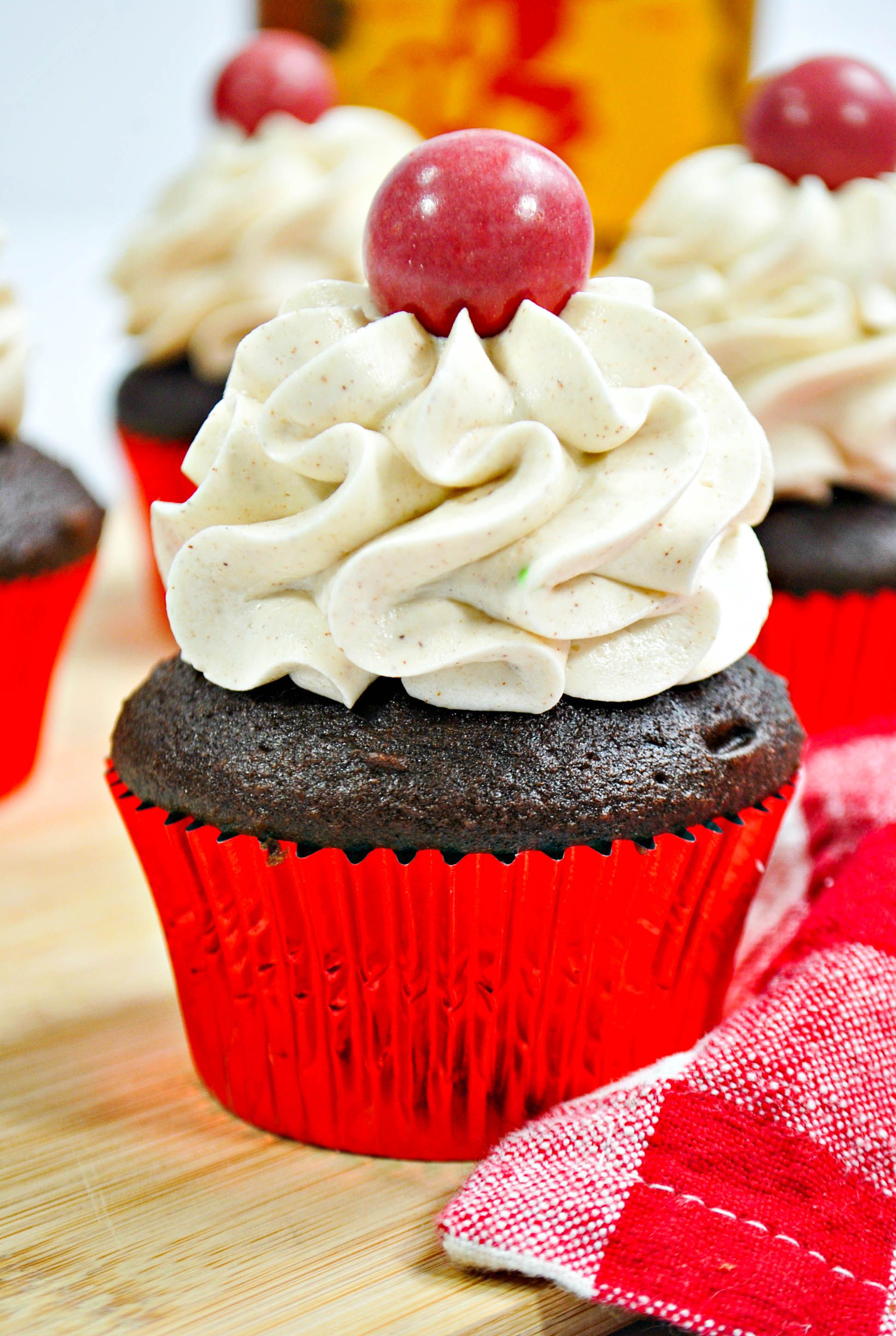 Fireball Chocolate Cinnamon Cupcakes by krystlekouture Quick & Easy