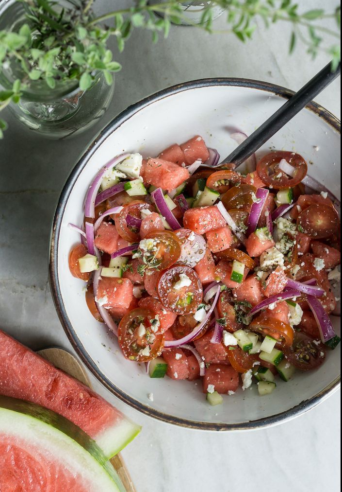 Watermelon Greek Salad Recipe The Feedfeed