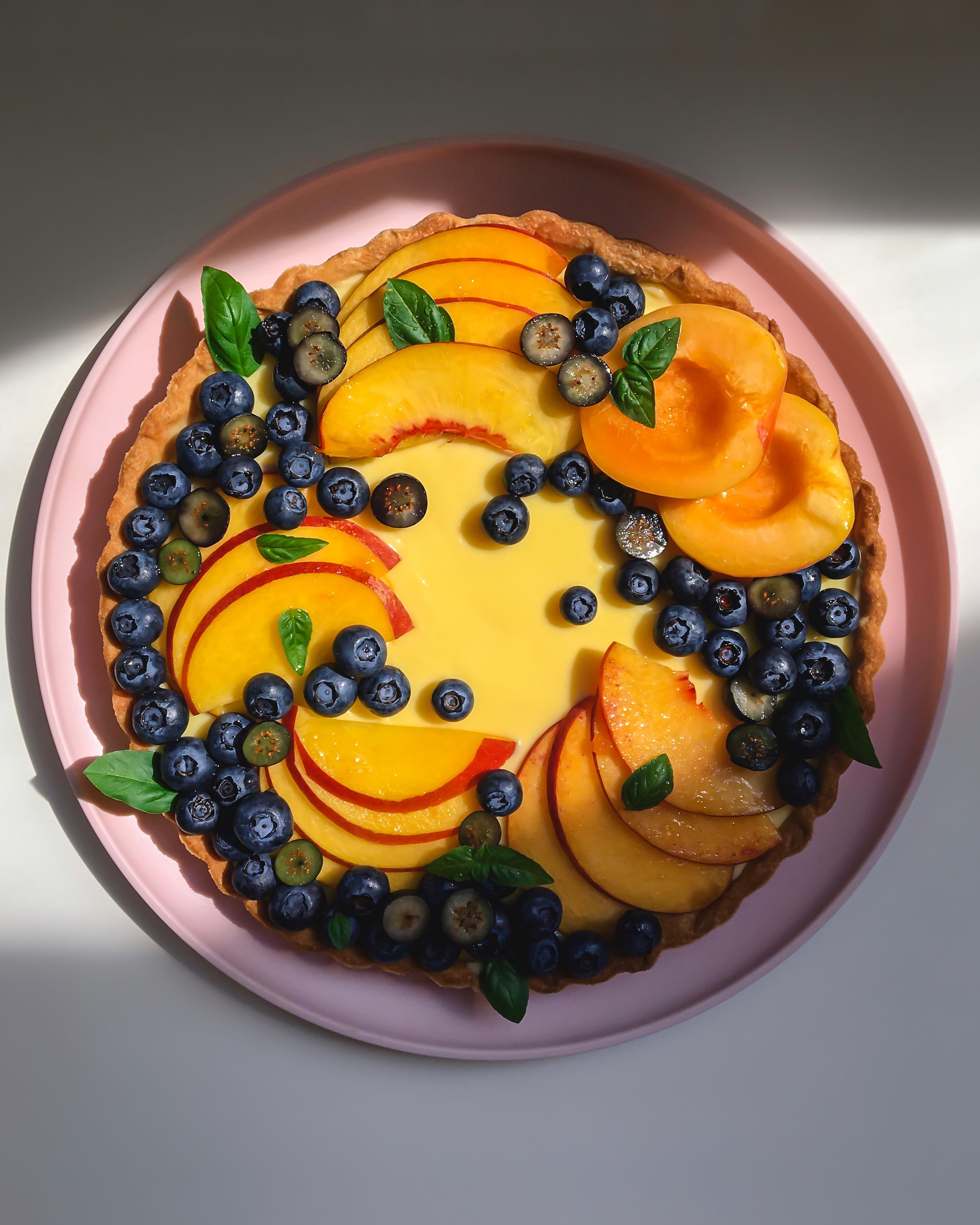 Peach and Apricot Fruit Tart by bakingistherapy Quick & Easy Recipe The Feedfeed