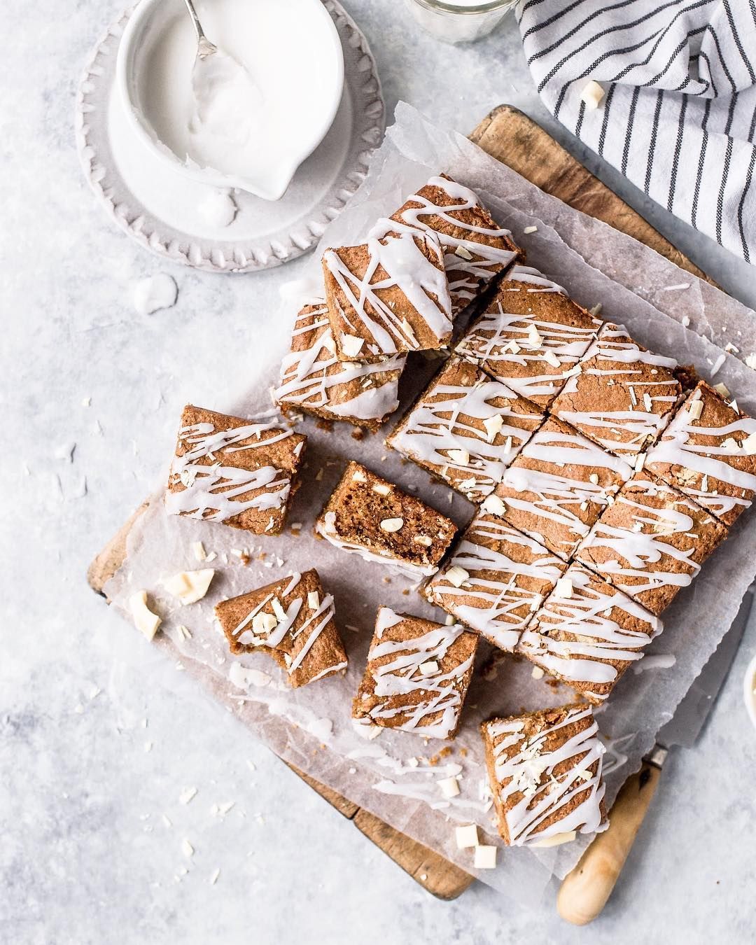 Browned Butter White Chocolate Blondies Recipe The Feedfeed