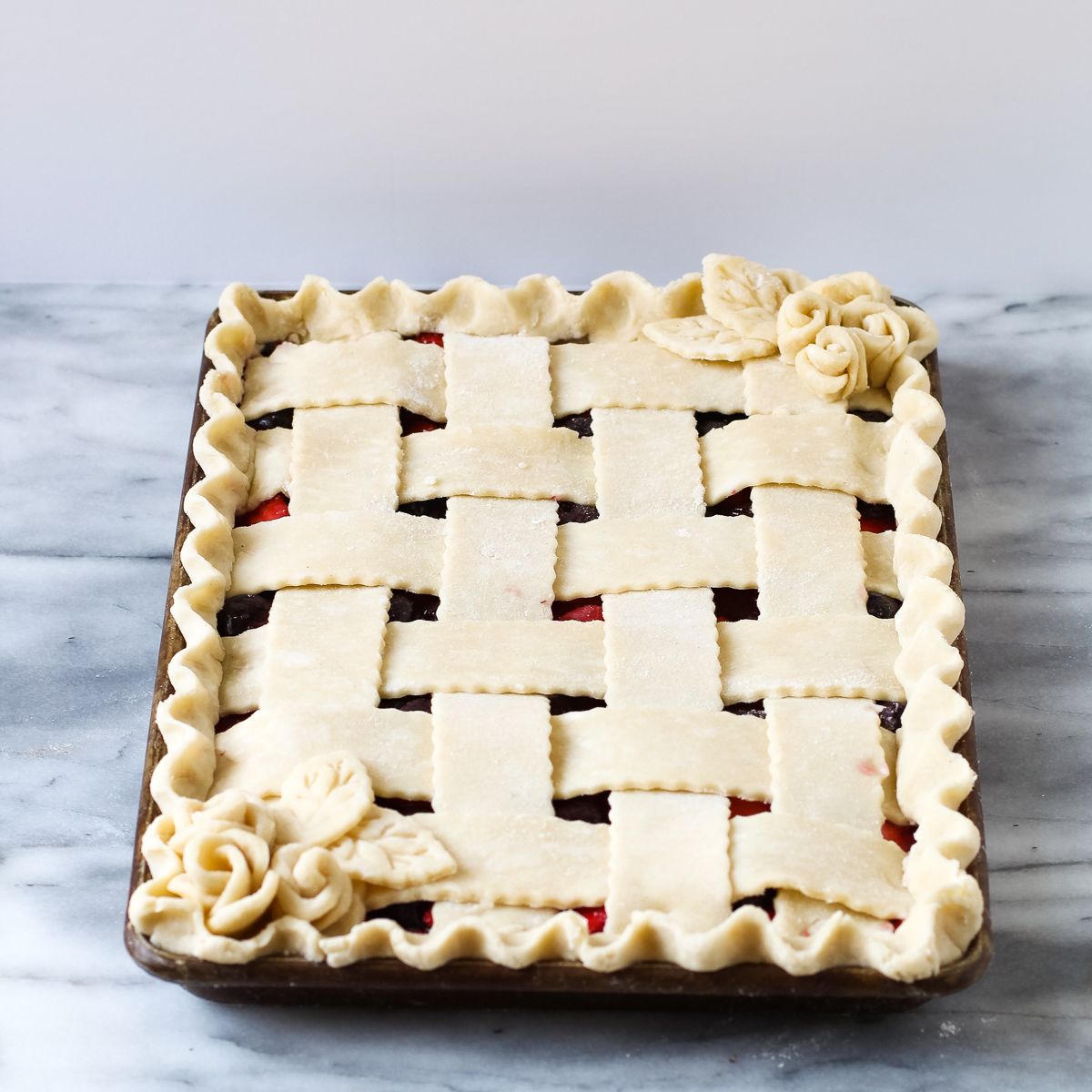 Cherry Strawberry Slab Pie Recipe By Kelli Avila The Feedfeed