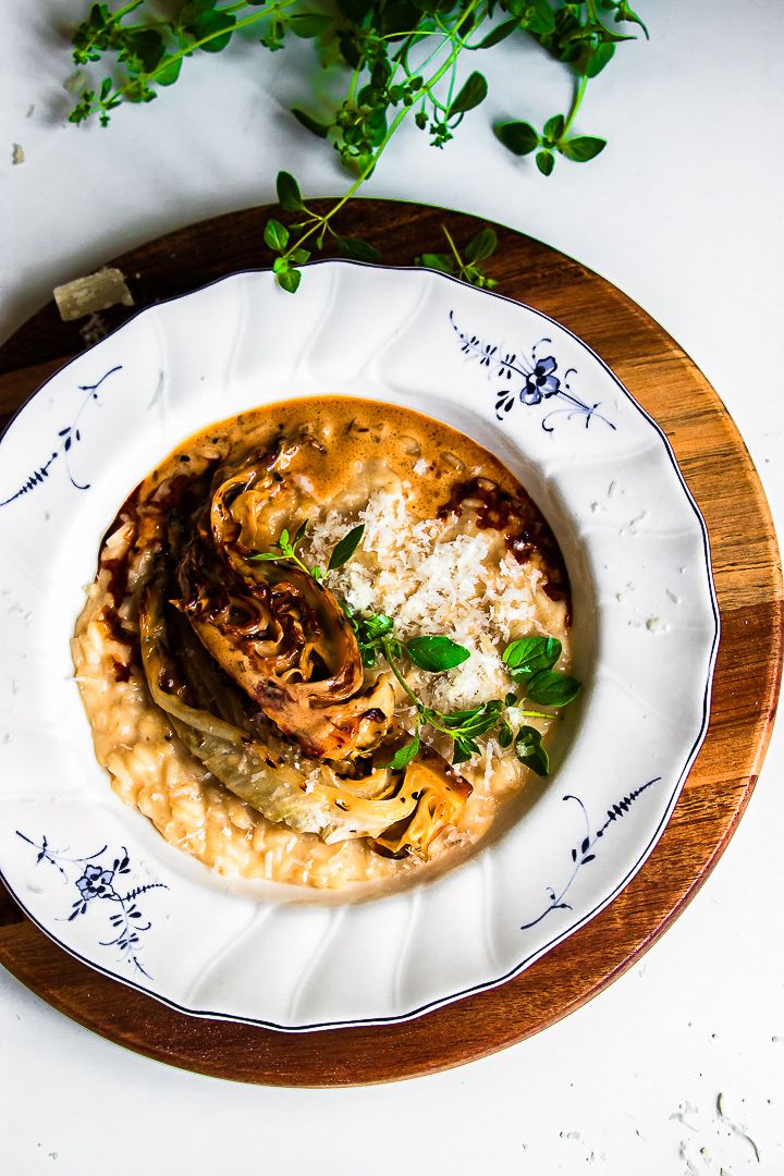 Braised Cabbage and Herb Creamy Risotto Recipe | The Feedfeed
