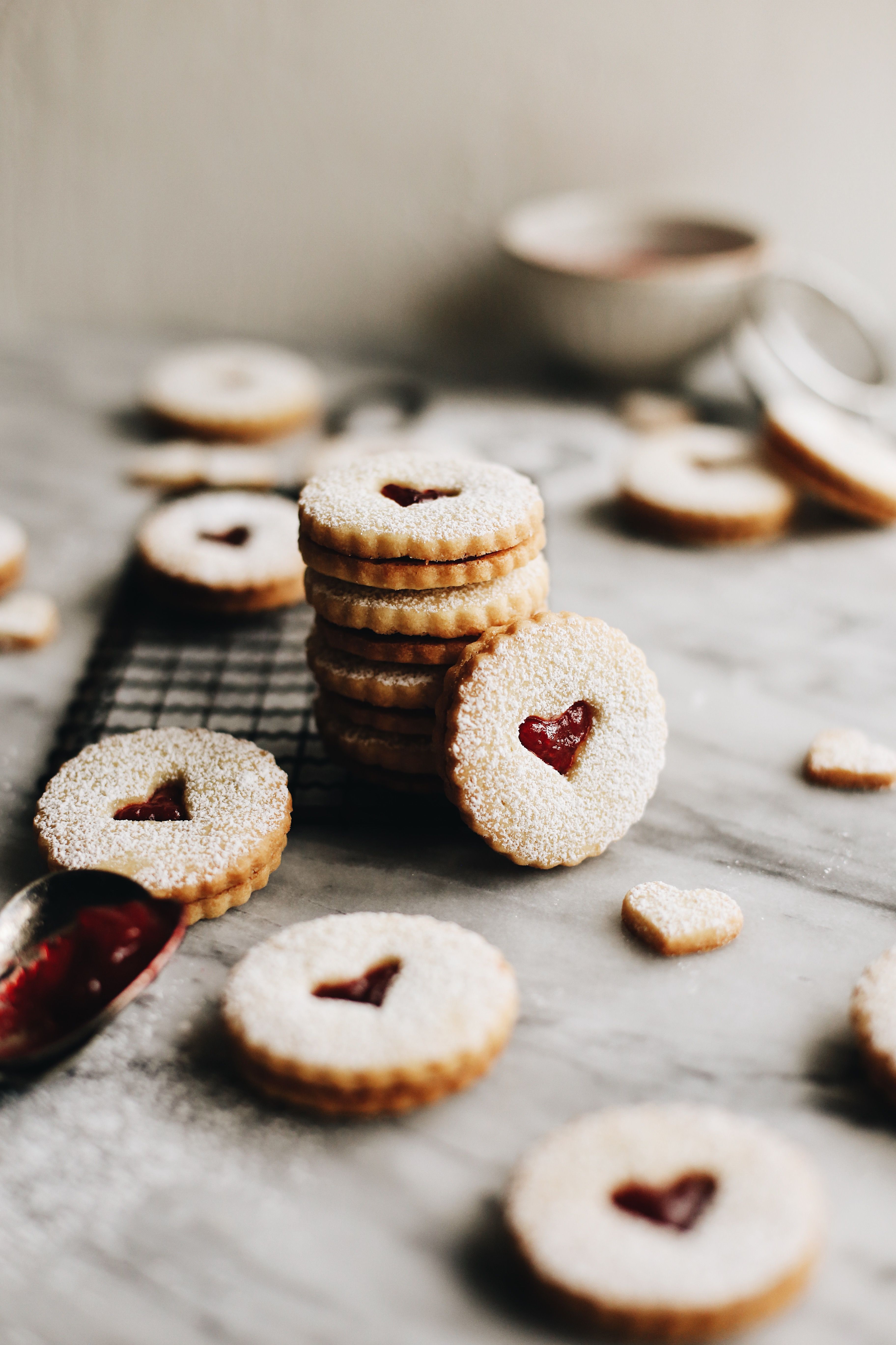 Cranberry Jam Filled Linzer Cookies Recipe The Feedfeed
