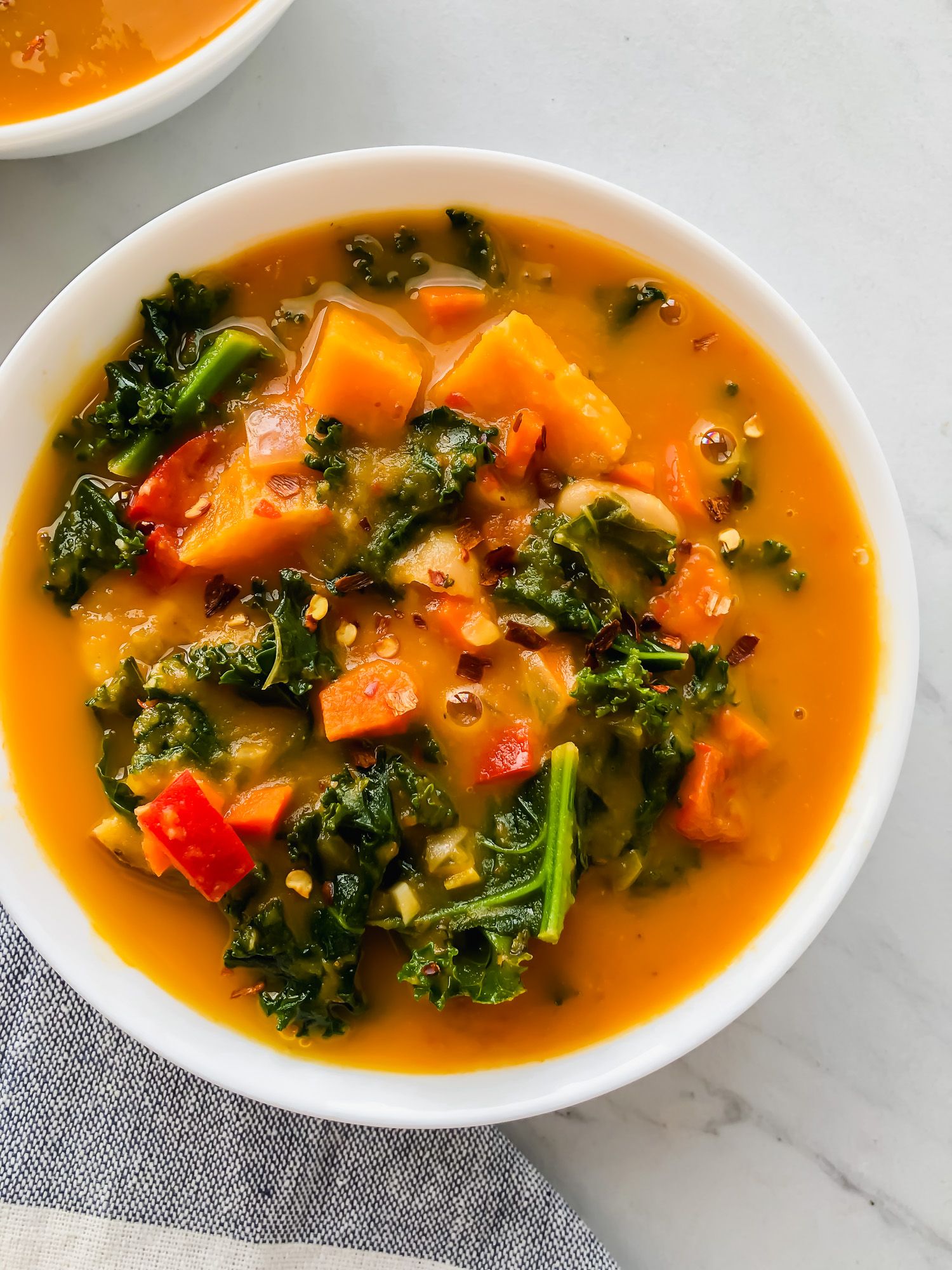 White Bean Soup with Sweet Potato and Kale Recipe | The Feedfeed