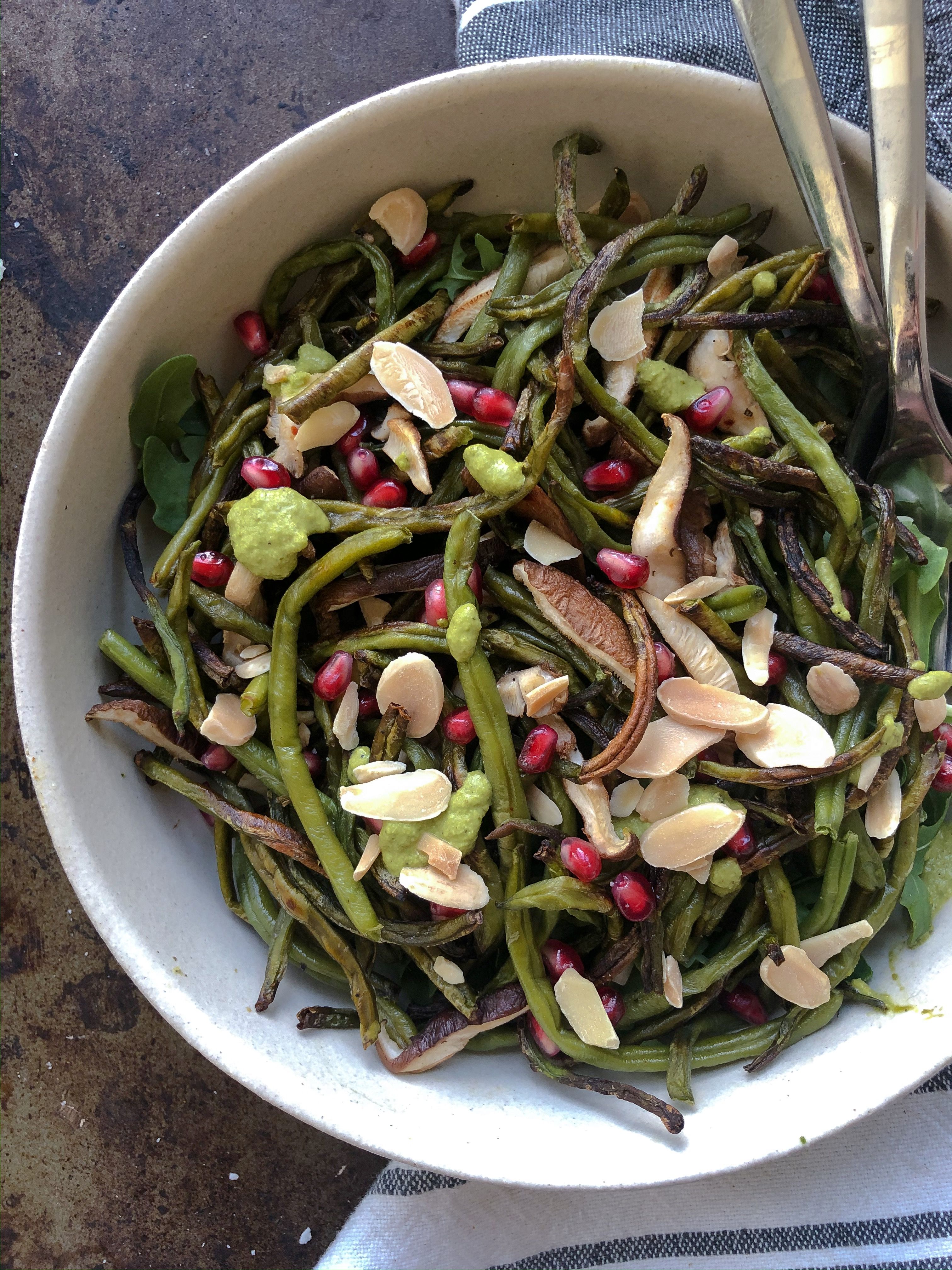 Za'atar Roasted Green Beans with Green Harissa by thecuttingveg Quick
