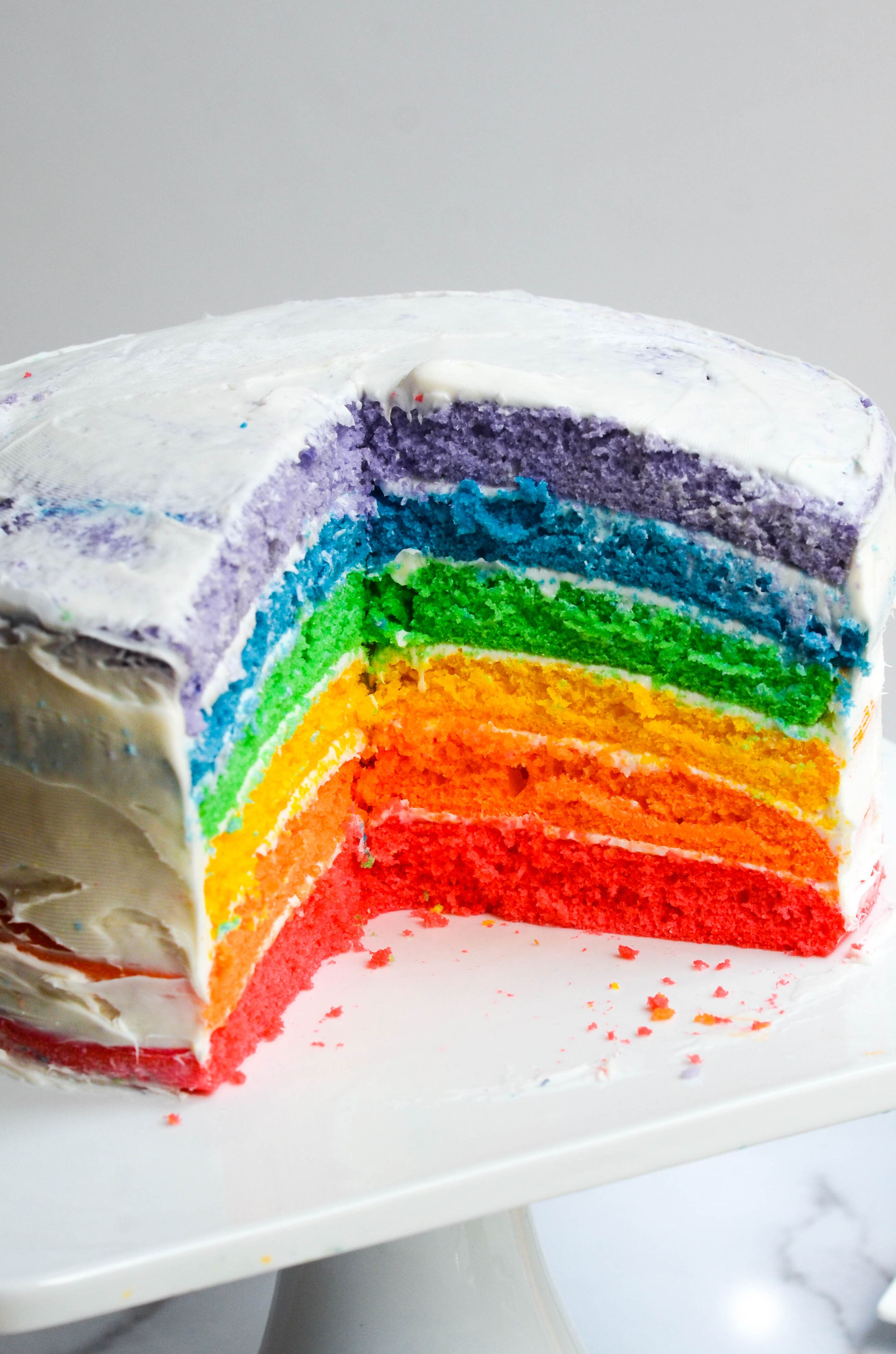 Rainbow Layer Cake Recipe | The Feedfeed