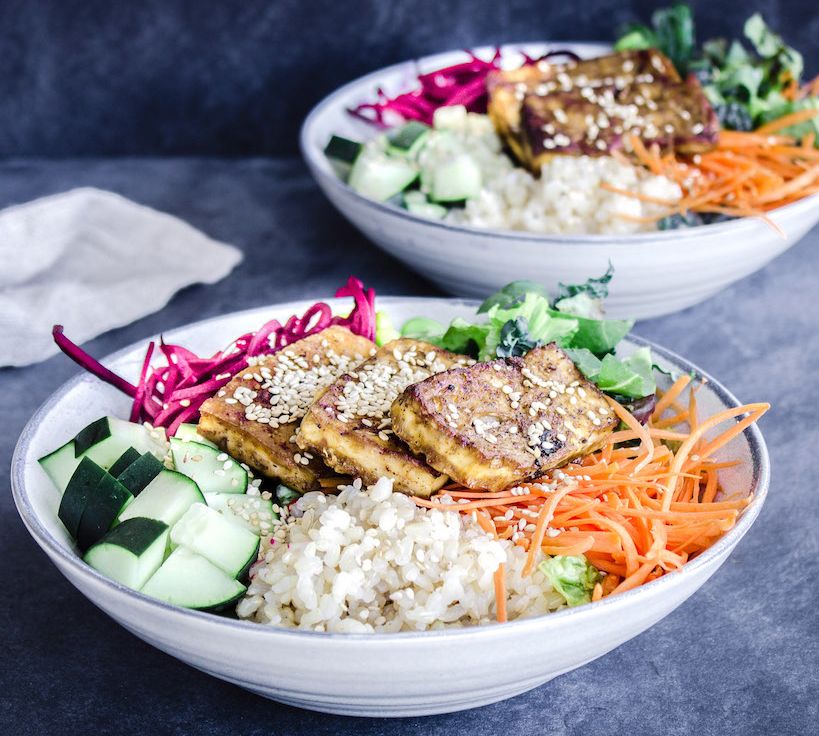 Tofu and Vegetable Packed Rice Bowls Recipe The Feedfeed