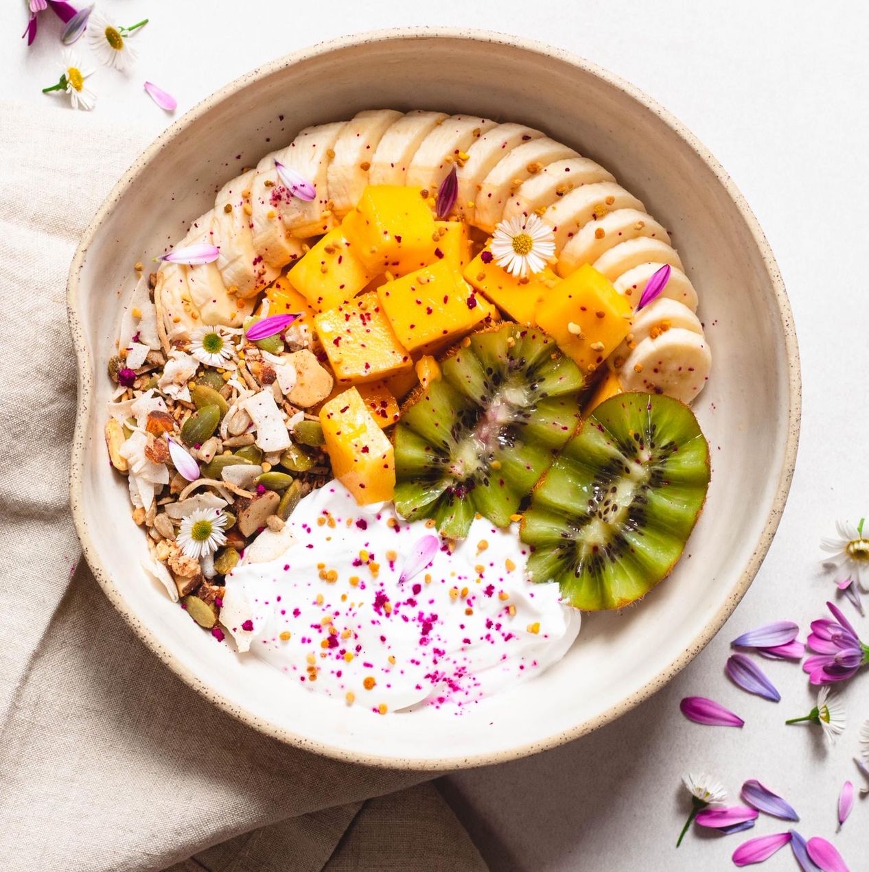 Fruit And Granola Coconut Yogurt Bowl Recipe The Feedfeed