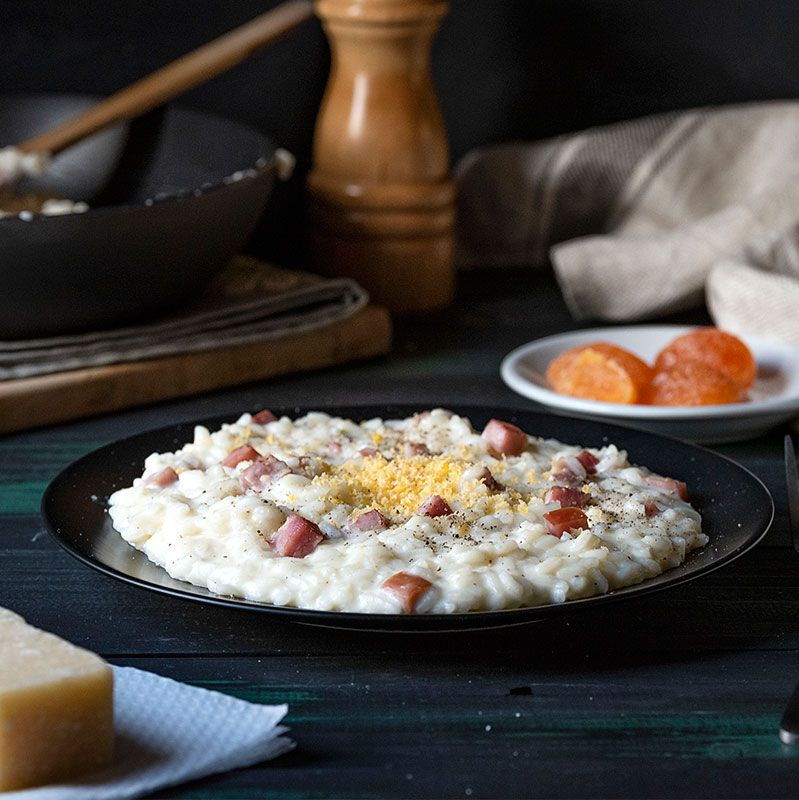 Parmesan risotto recipe with ham Recipe The Feedfeed