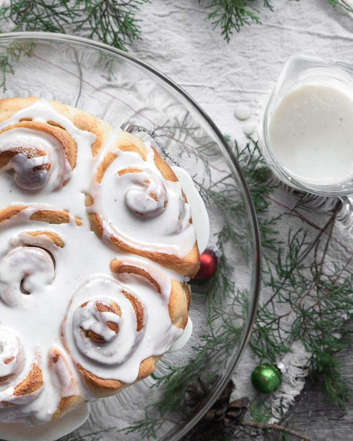 Boozy Glazed Eggnog Sweet Rolls by wild.thistle.kitchen Quick & Easy Recipe The Feedfeed