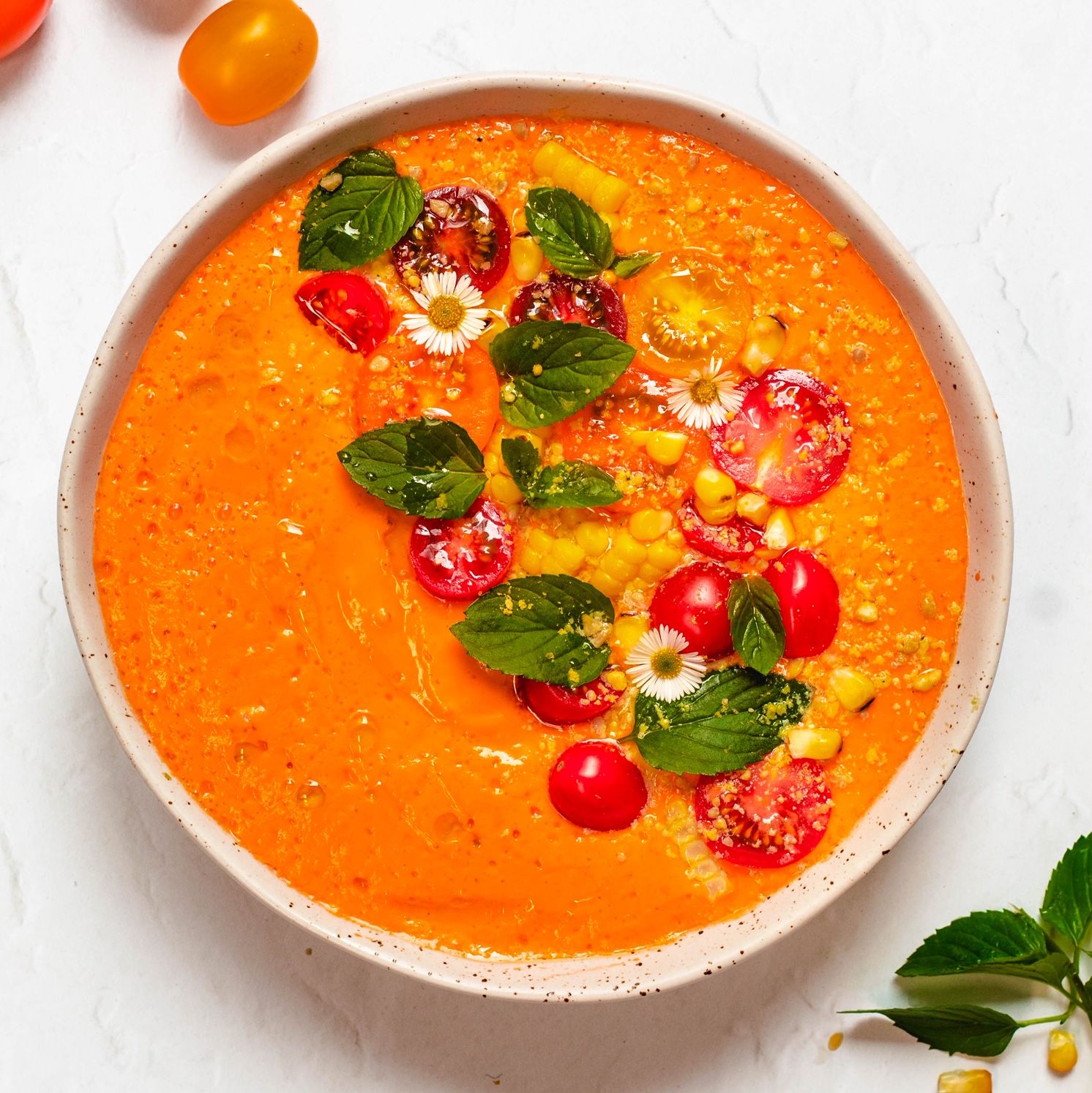 Tomato Cucumber and Bell Pepper Gazpacho