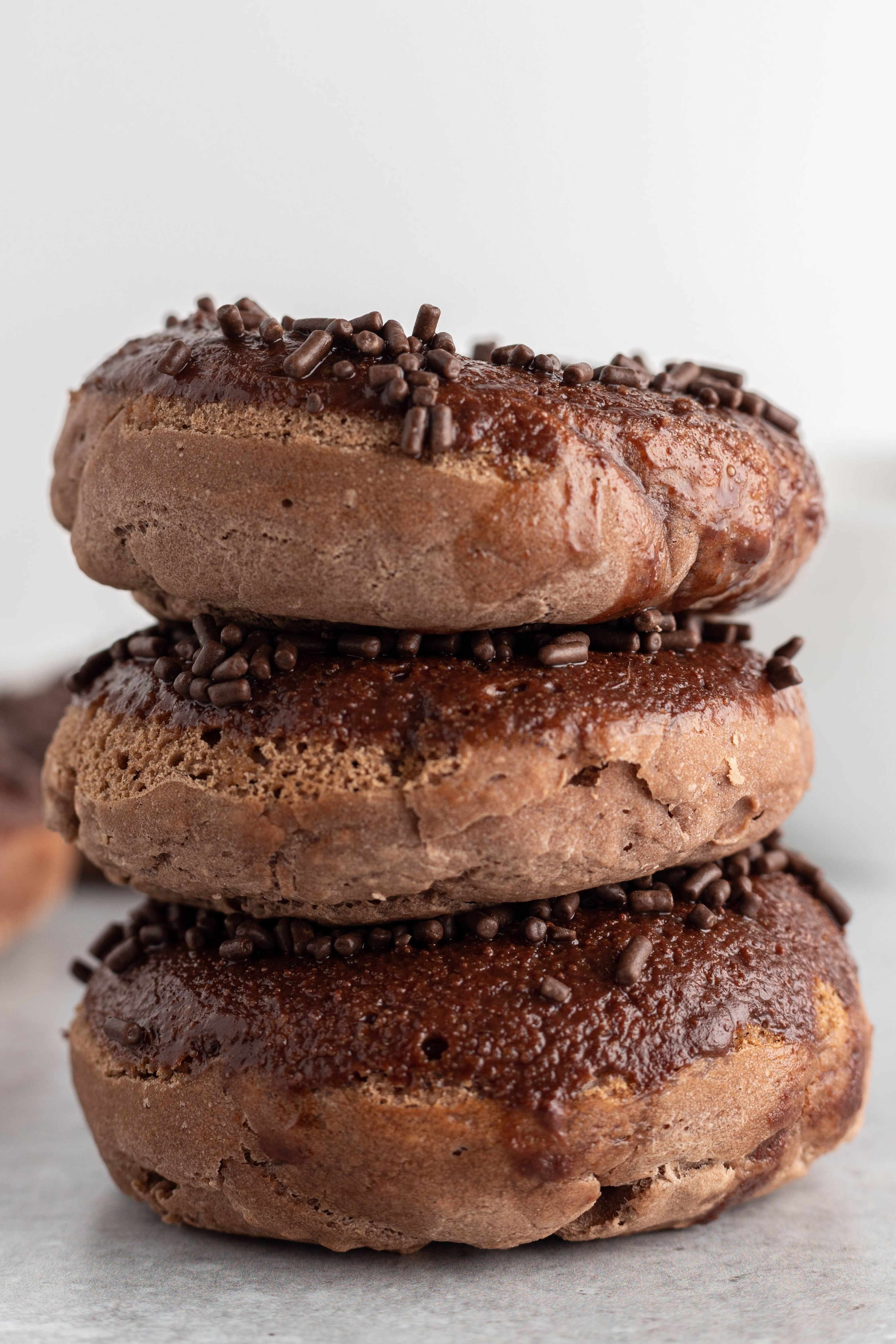 Plant Based Chocolate Protein Donuts with Chocolate Glaze