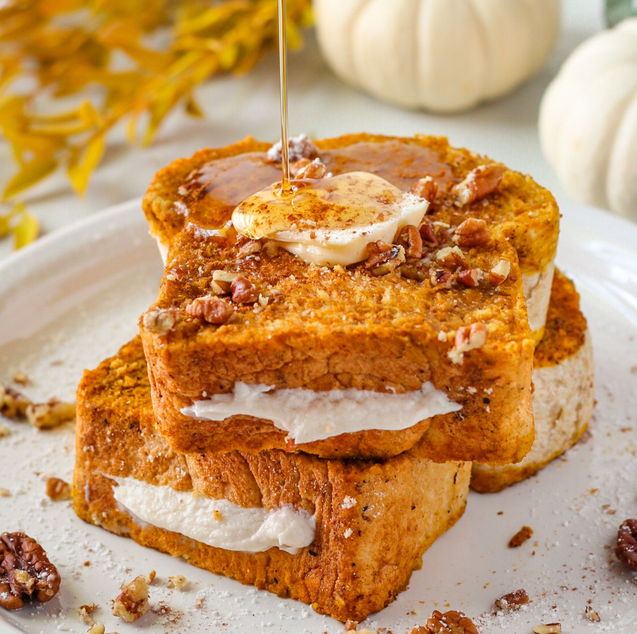 Cream Cheese Stuffed Pumpkin French Toast Recipe By Marissa The Feedfeed