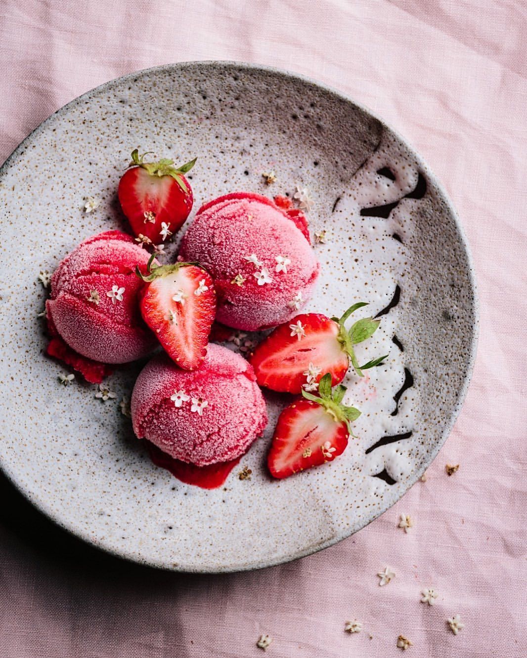 Berry Elderflower Sorbet Recipe The Feedfeed 