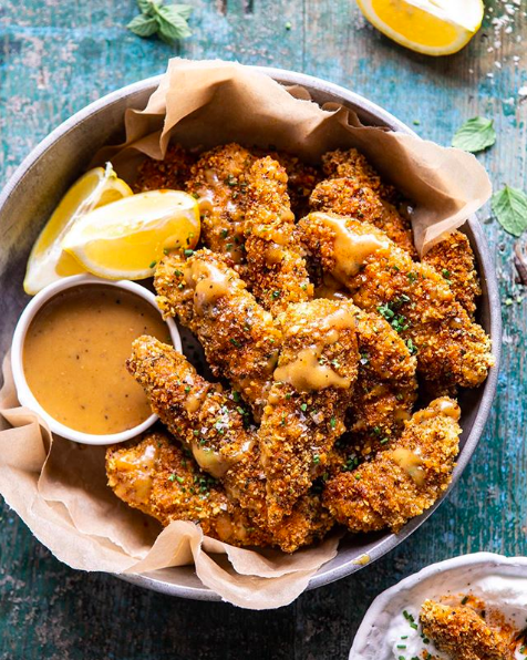 Spicy Ranch Baked Chicken Fingers Recipe 