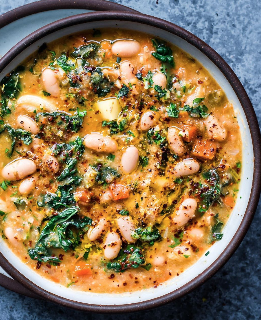 White Bean Kale and Carrot Soup with Gremolata Recipe | The Feedfeed