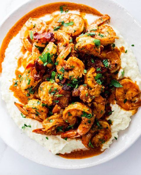 Cajun Shrimp with Cauliflower Grits Recipe | The Feedfeed