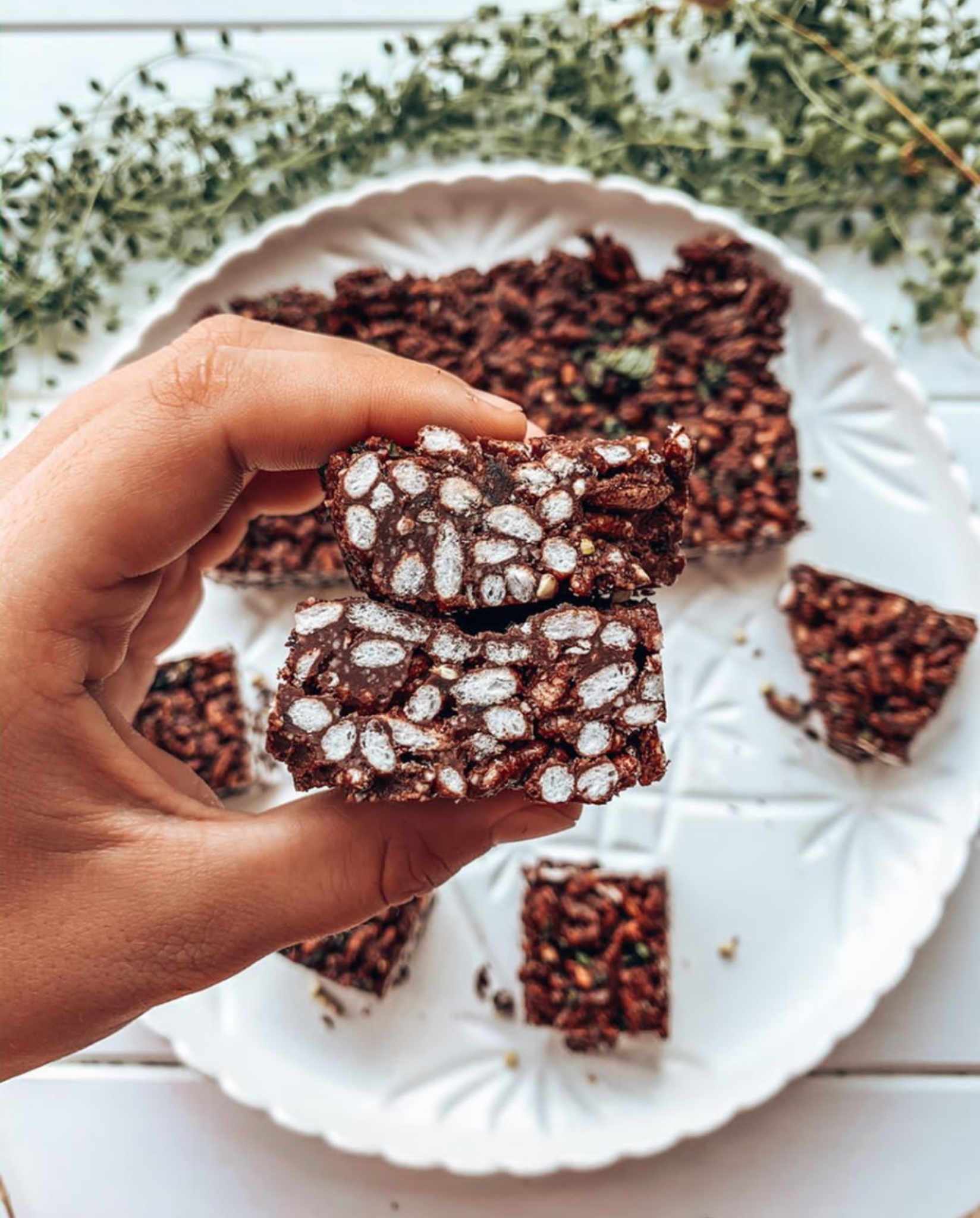 Chocolate Mint Rice Crackle Bar Recipe The Feedfeed