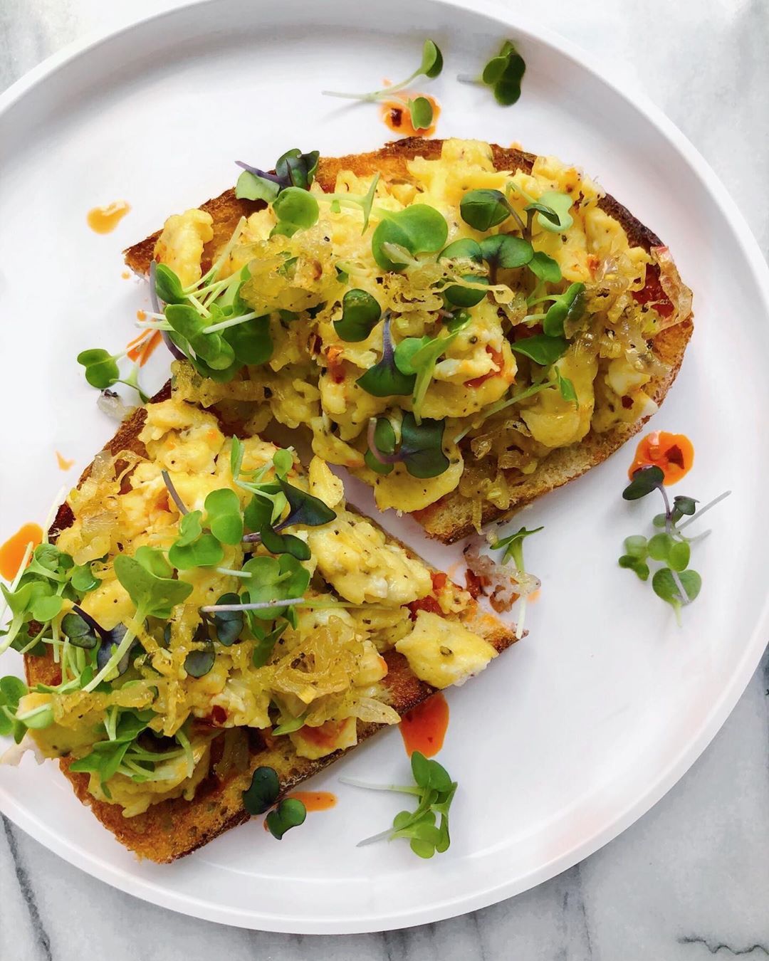 Egg and Caramelized Shallot Toast Recipe The Feedfeed