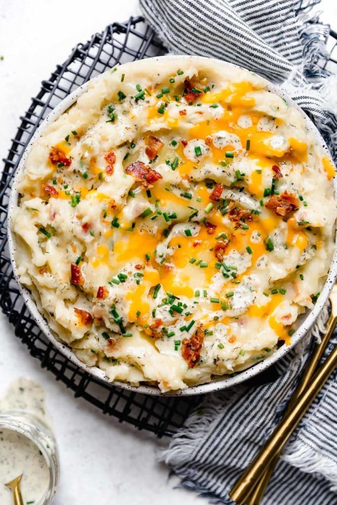 Loaded Slow Cooked Mashed Potatoes by therealfoodrds Quick & Easy