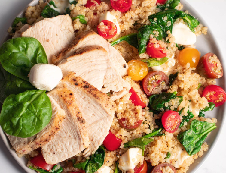 Chicken Caprese Quinoa Salad Recipe By Jenn Lamb The Feedfeed