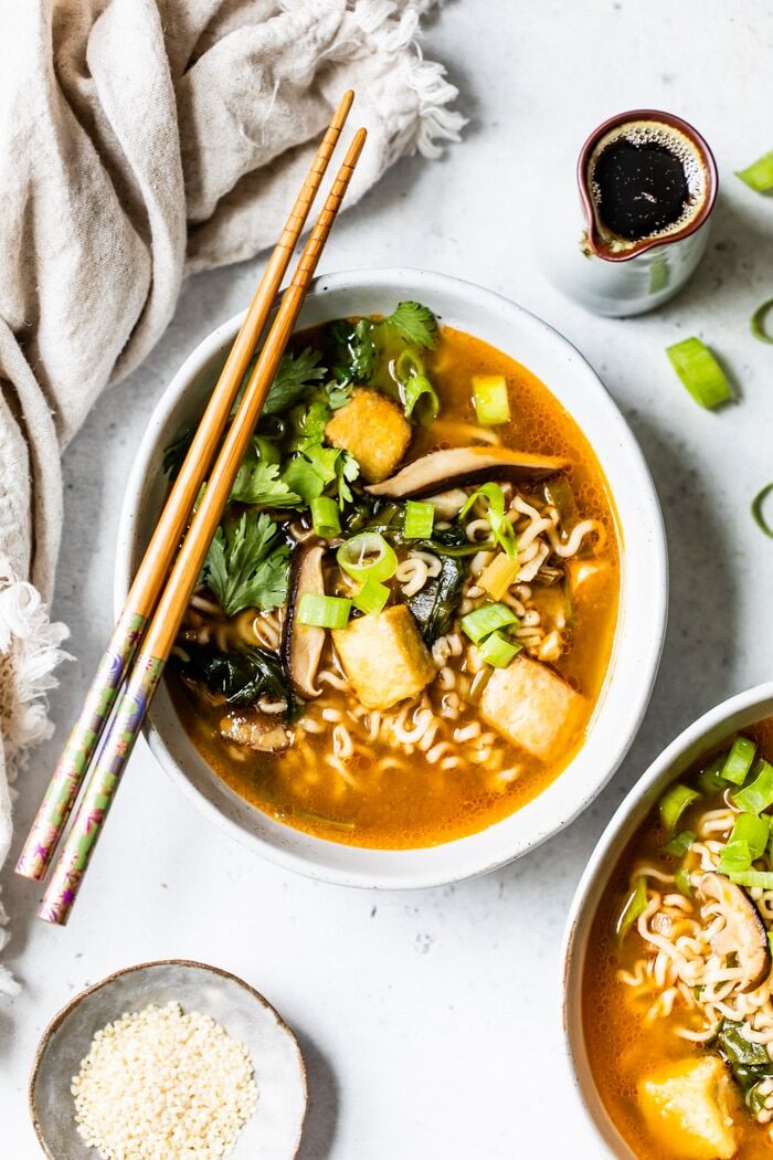 Vegan ramen with Tofu and Shiitake Mushrooms by thealmondeater | Quick ...