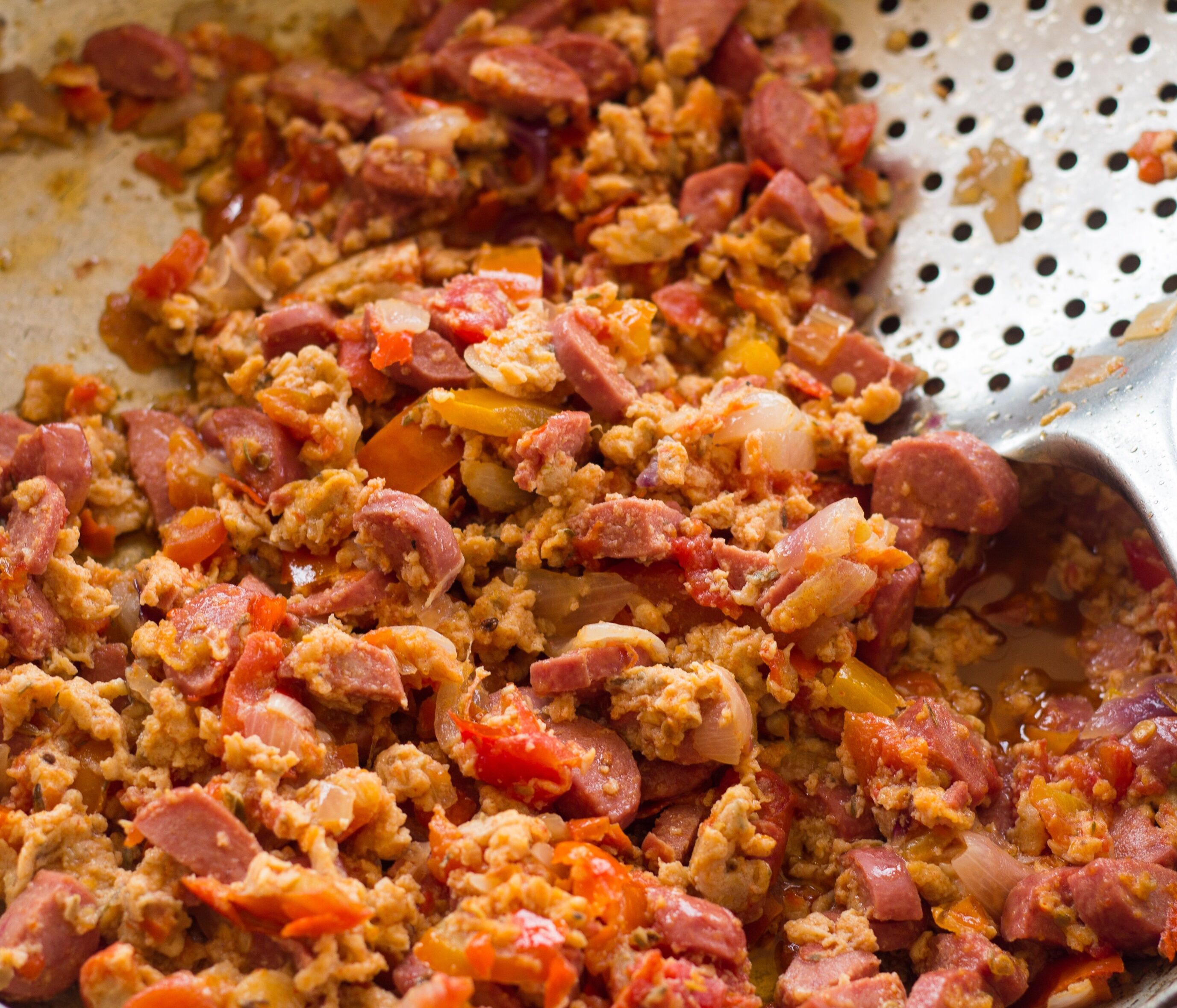 CHICKEN FRANKFURTERS AND EGG SAUCE by chiyenumsrecipes Quick & Easy