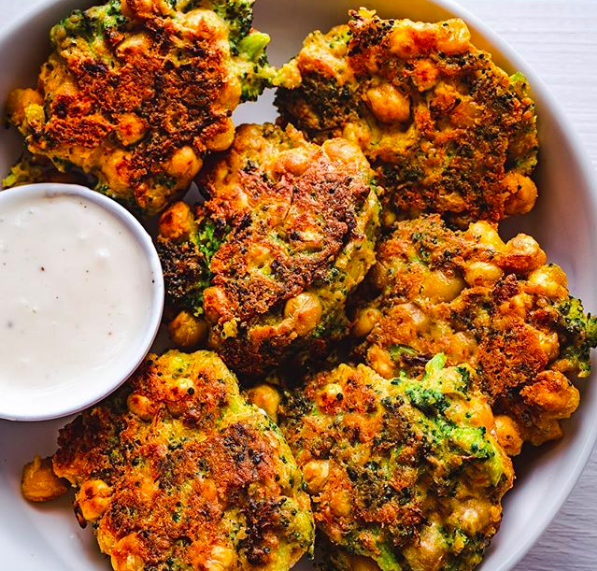Chickpea Broccoli Fritters Recipe The Feedfeed