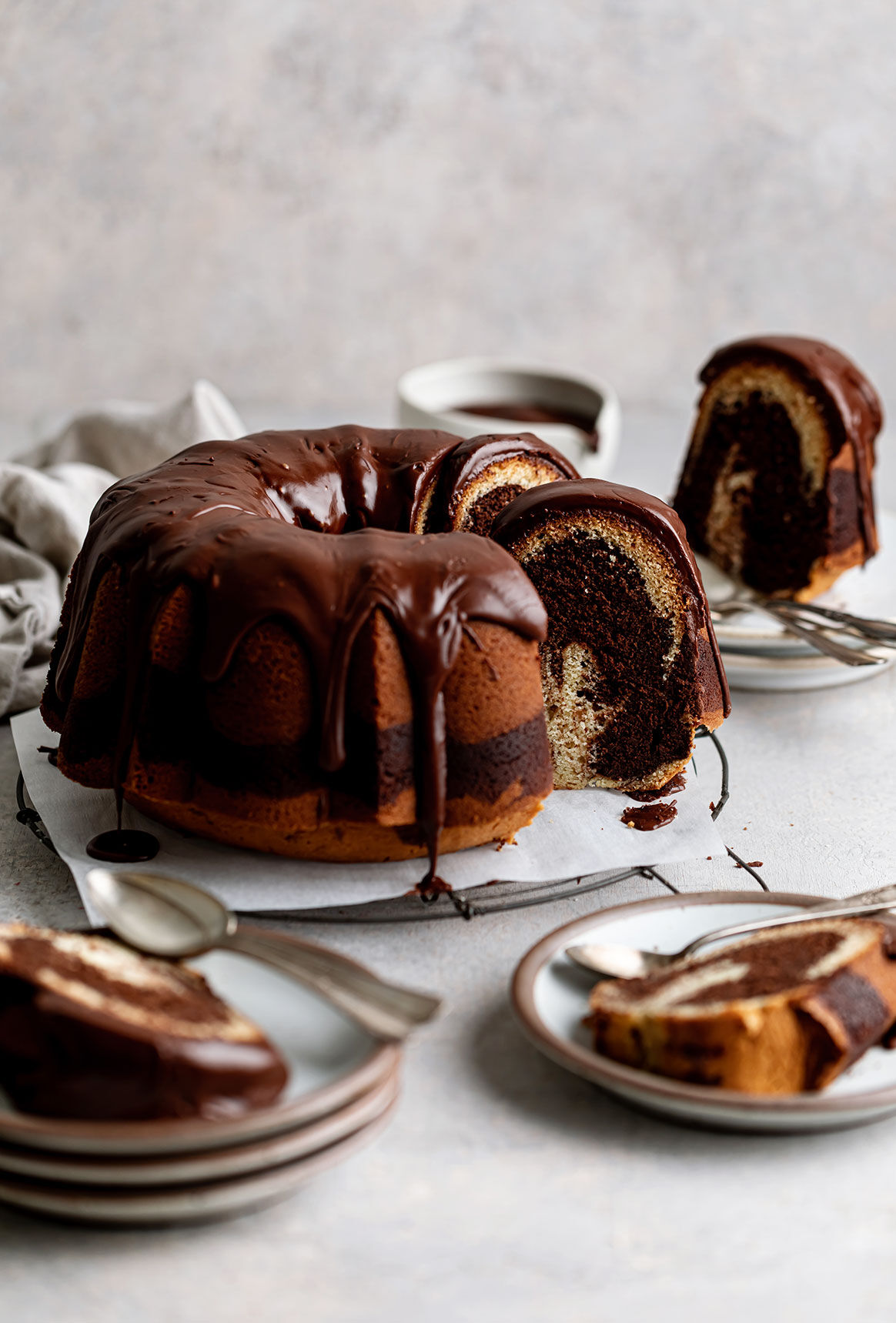 Chocolate-Vanilla Swirl Bundt Cake Recipe