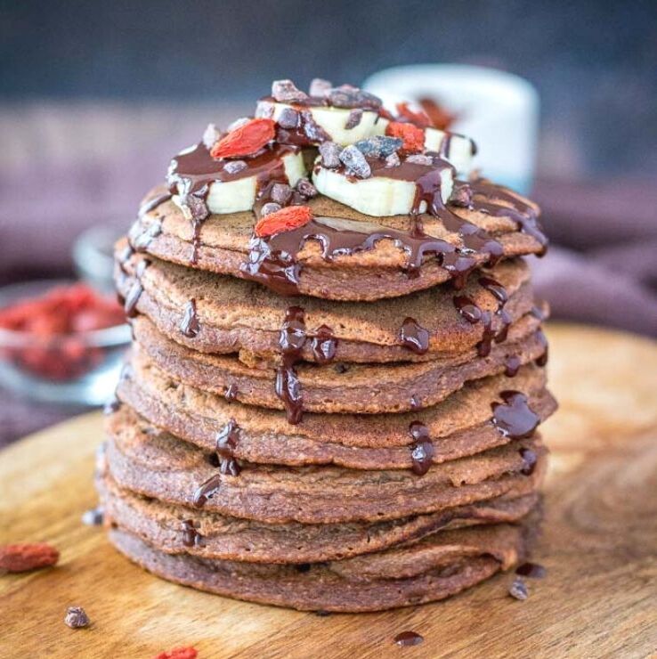 Chocolate Banana Pancakes Recipe By Natalie Natalie S Health The Feedfeed