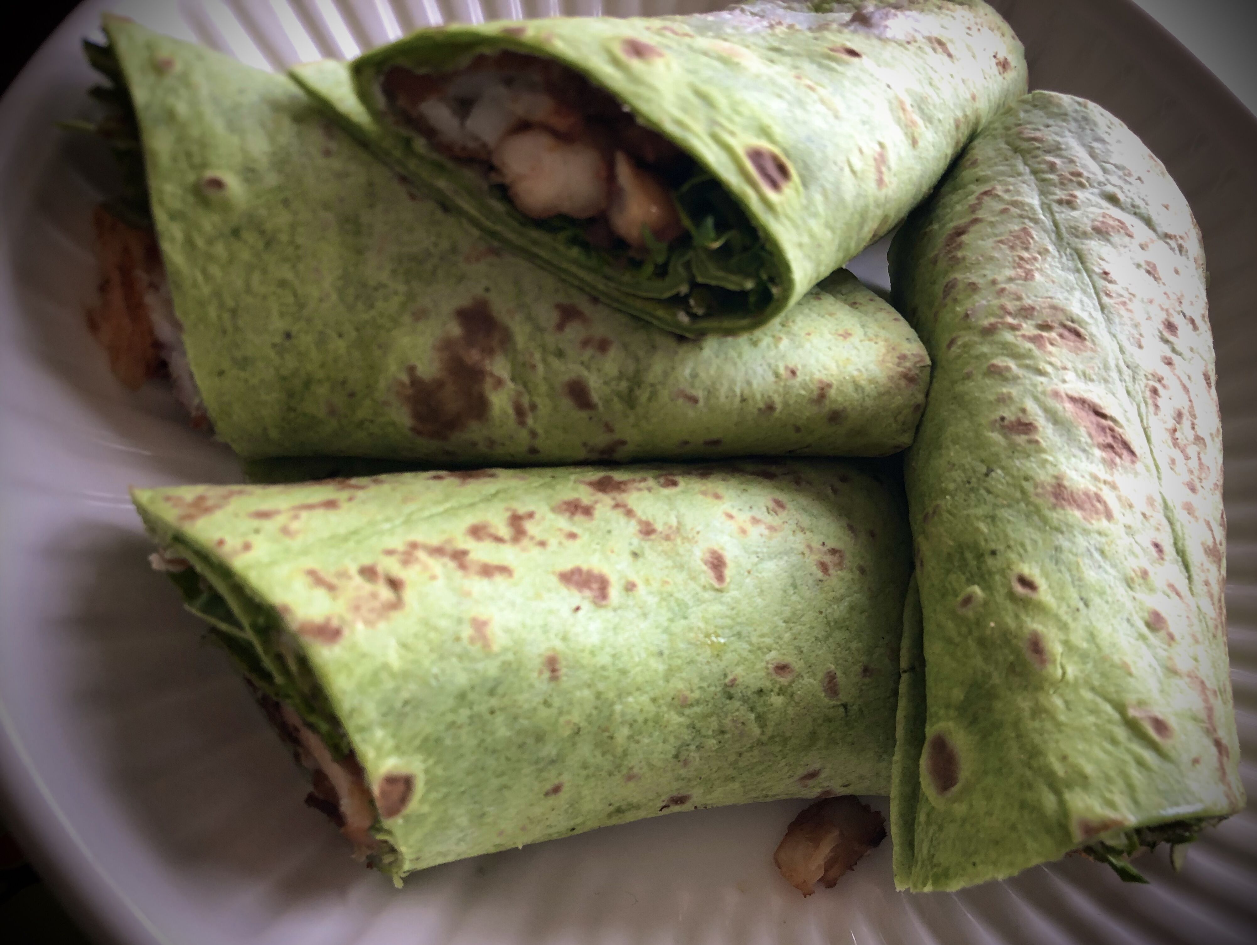 Cast Iron Skillet Shrimp Spinach Tortilla Stack - Sweet Savant