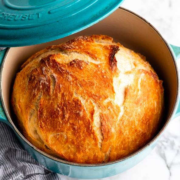 No-Knead 4 Seed Dutch Oven Bread - Nourish and Fete