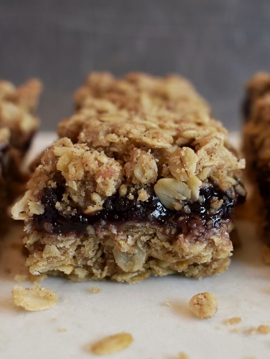 Oatmeal Jam Crumb Bars Recipe The Feedfeed