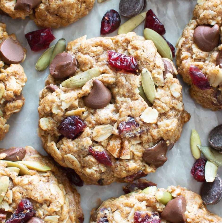 Vegan Chunky Trail Mix Chocolate Chip Cookies by beamingbaker | Quick ...