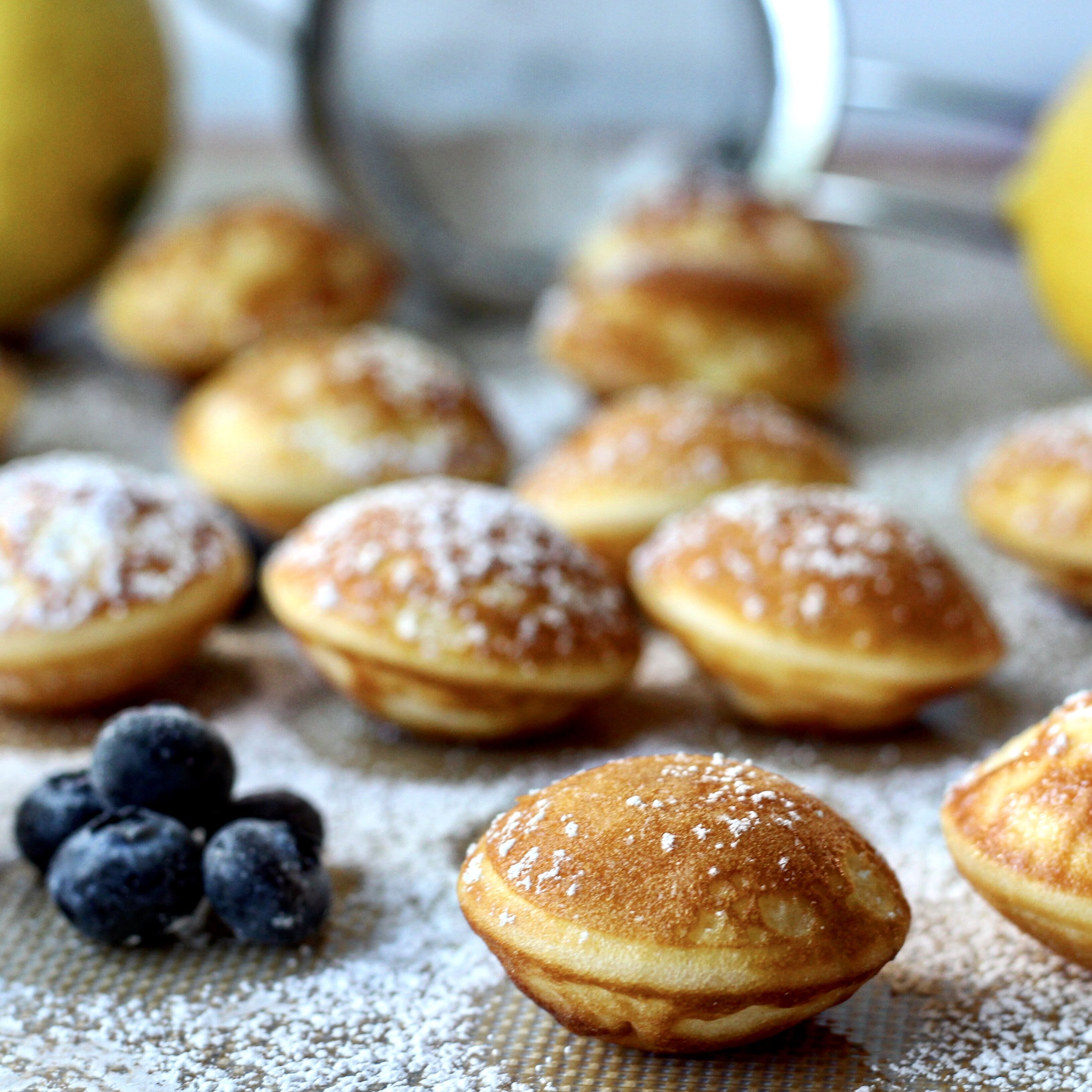 Mini Dutch Style Pancakes (Poffertjes) by ritzymomblog