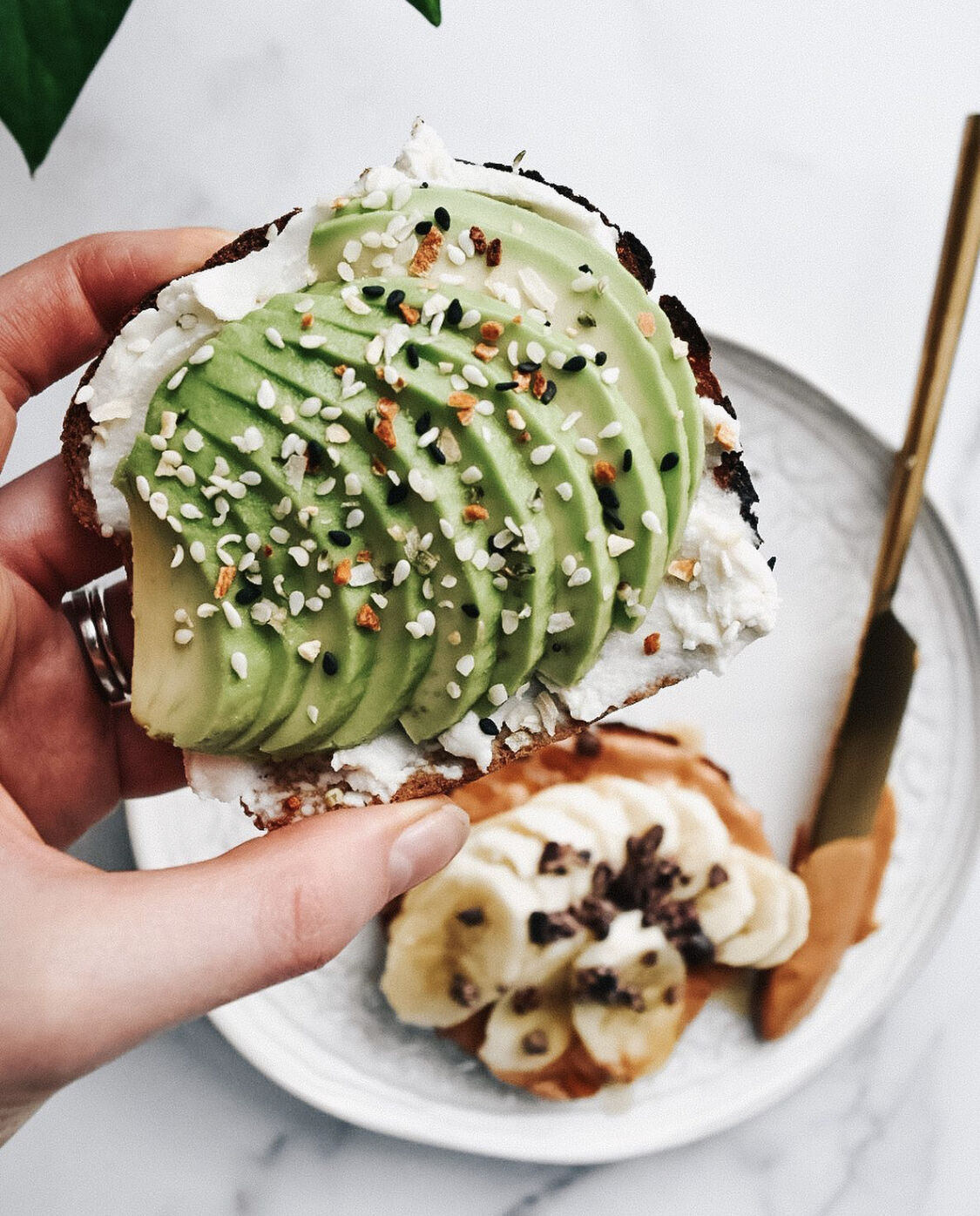 Avocado and Peanut Butter Banana Toasts-image