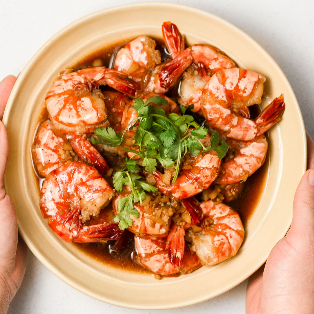 10Minute Garlic Ginger Soy Sauced Tiger Prawns Recipe The Feedfeed