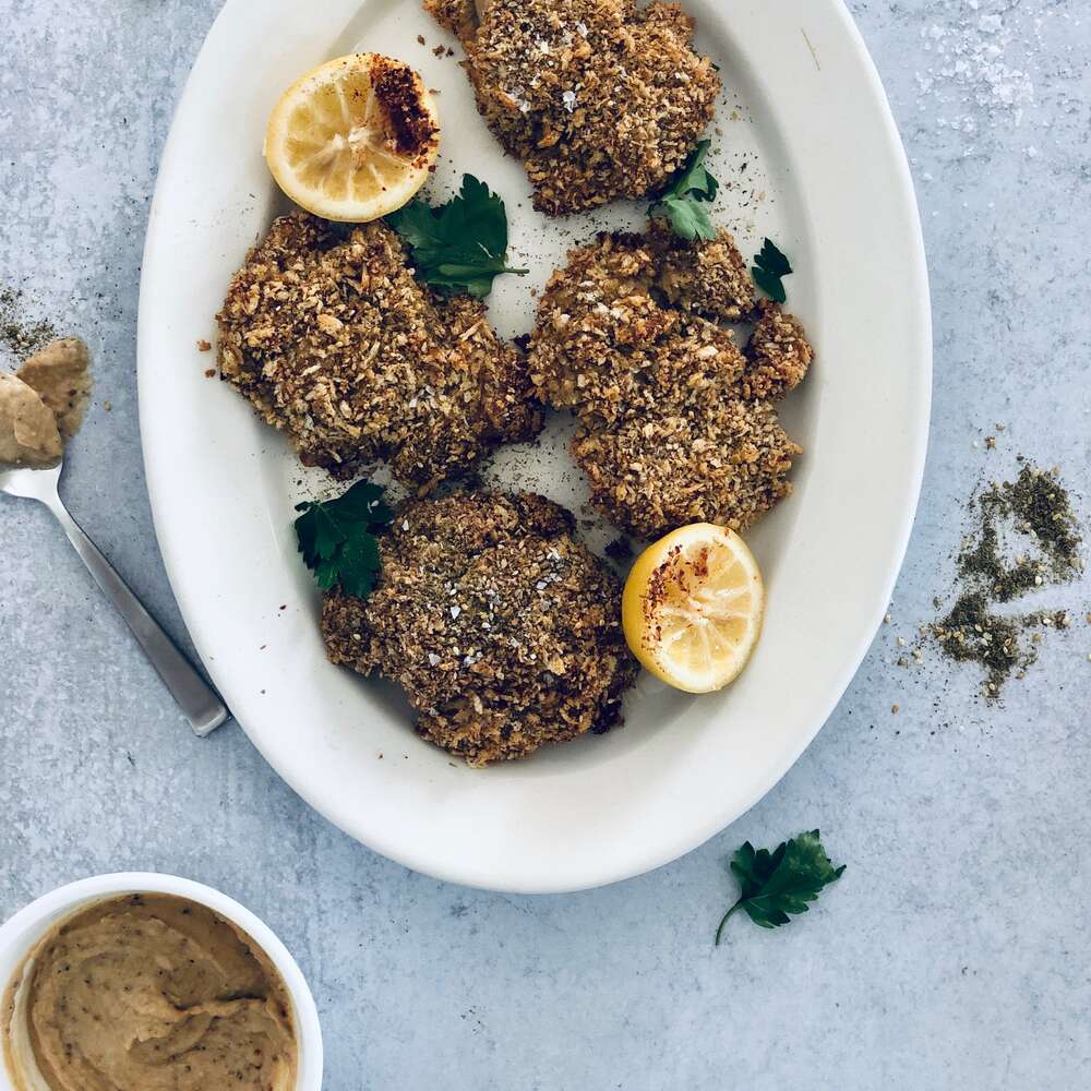 Oven Fried Za'atar Chicken with Tahini Honey Mustard Sauce by petersom Quick & Easy Recipe