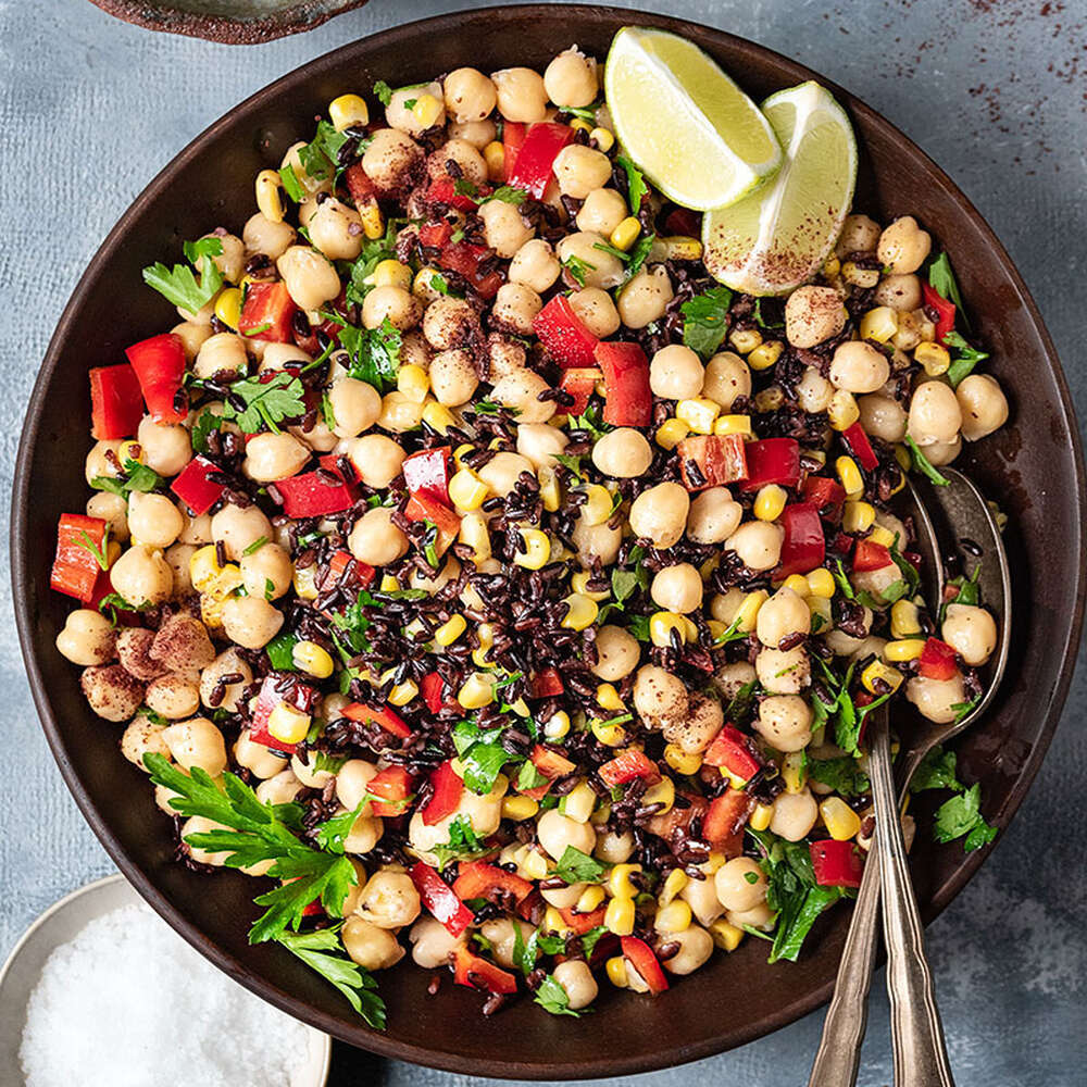 Chickpea, Corn and Rice Salad Recipe | The Feedfeed