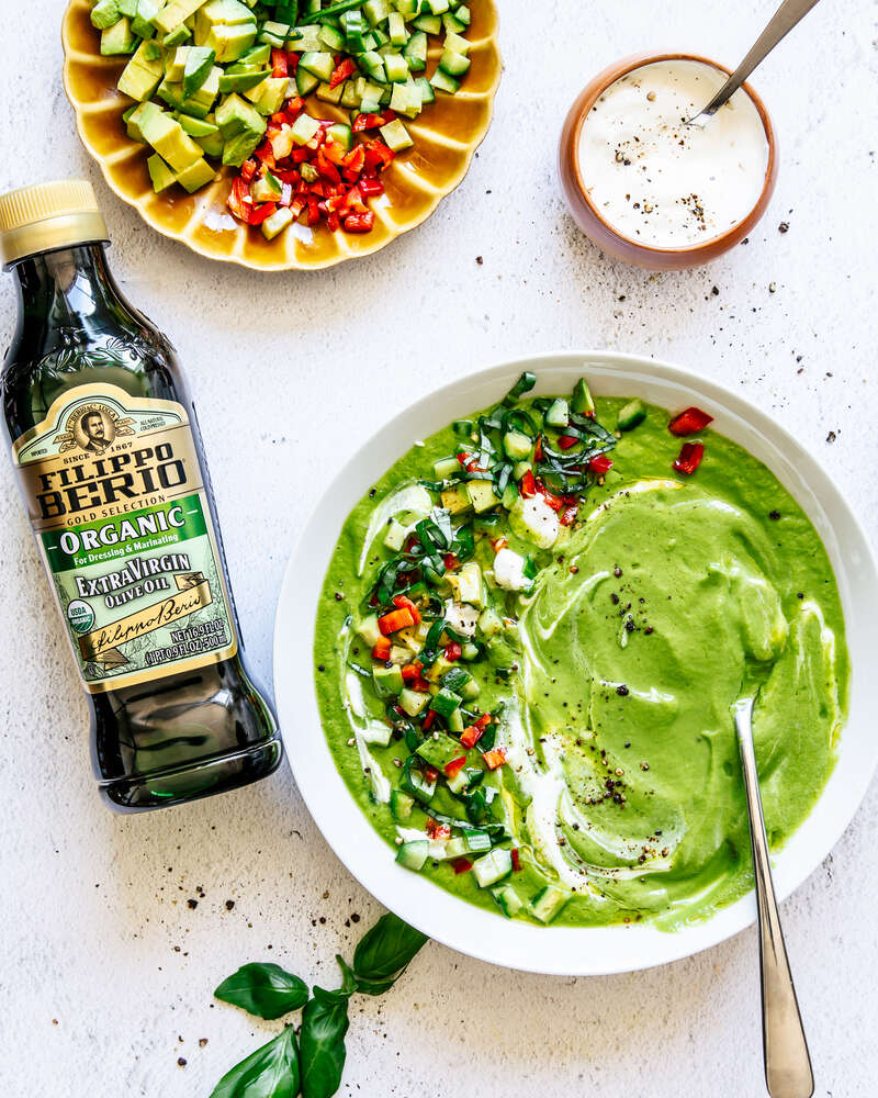 Basil Cucumber Arugula Gazpacho