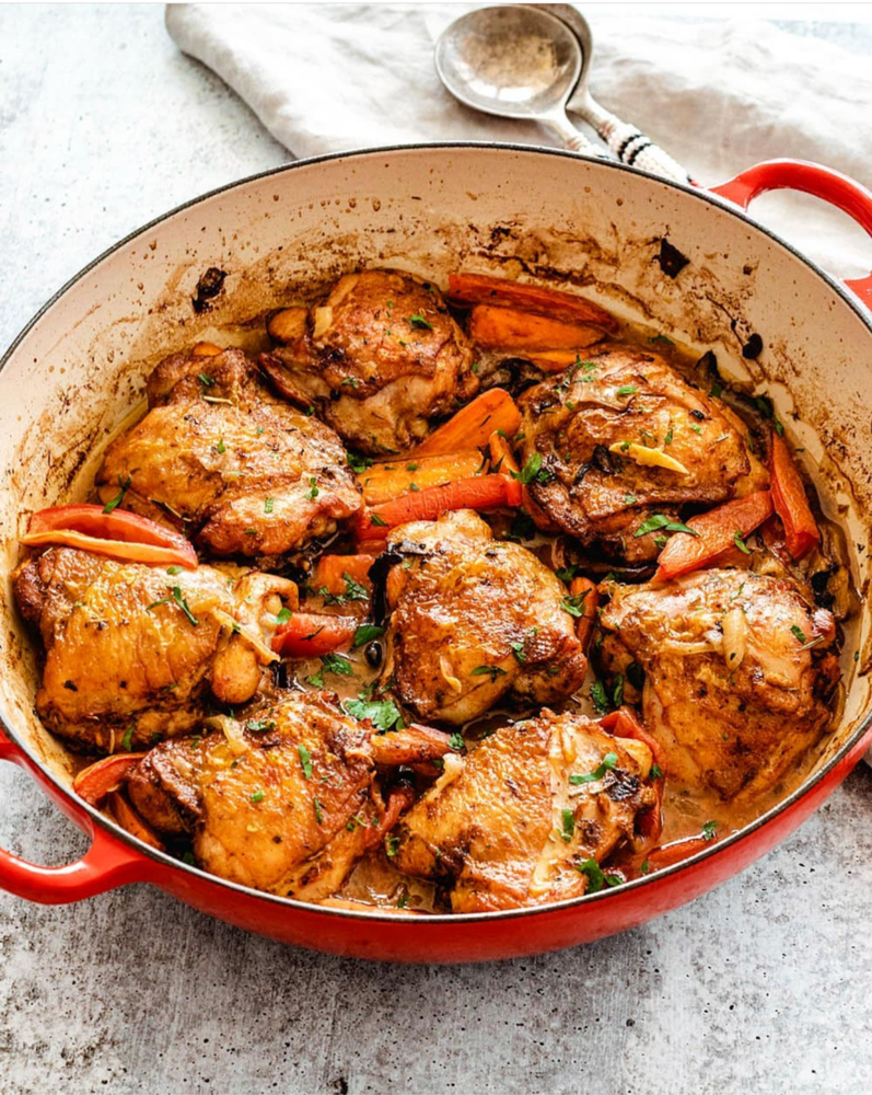 Braised Chicken Thighs Recipe The Feedfeed