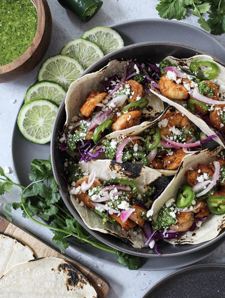 Spicy Shrimp Tacos with Avocado Chimichurri-image