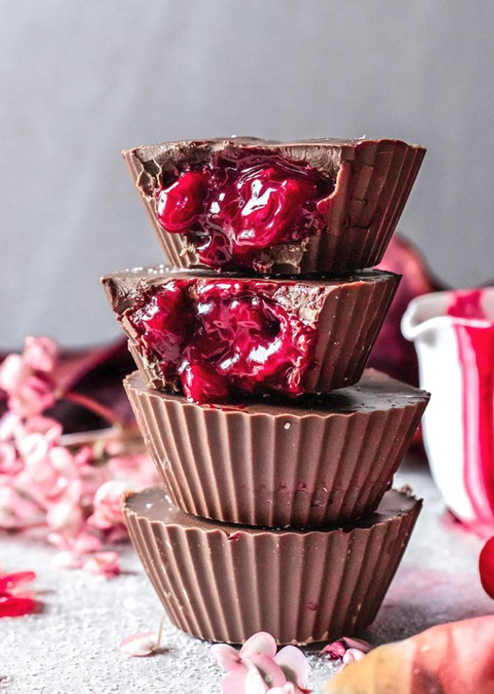 Cherry Liqueur Filled Chocolate Cups Recipe | The Feedfeed