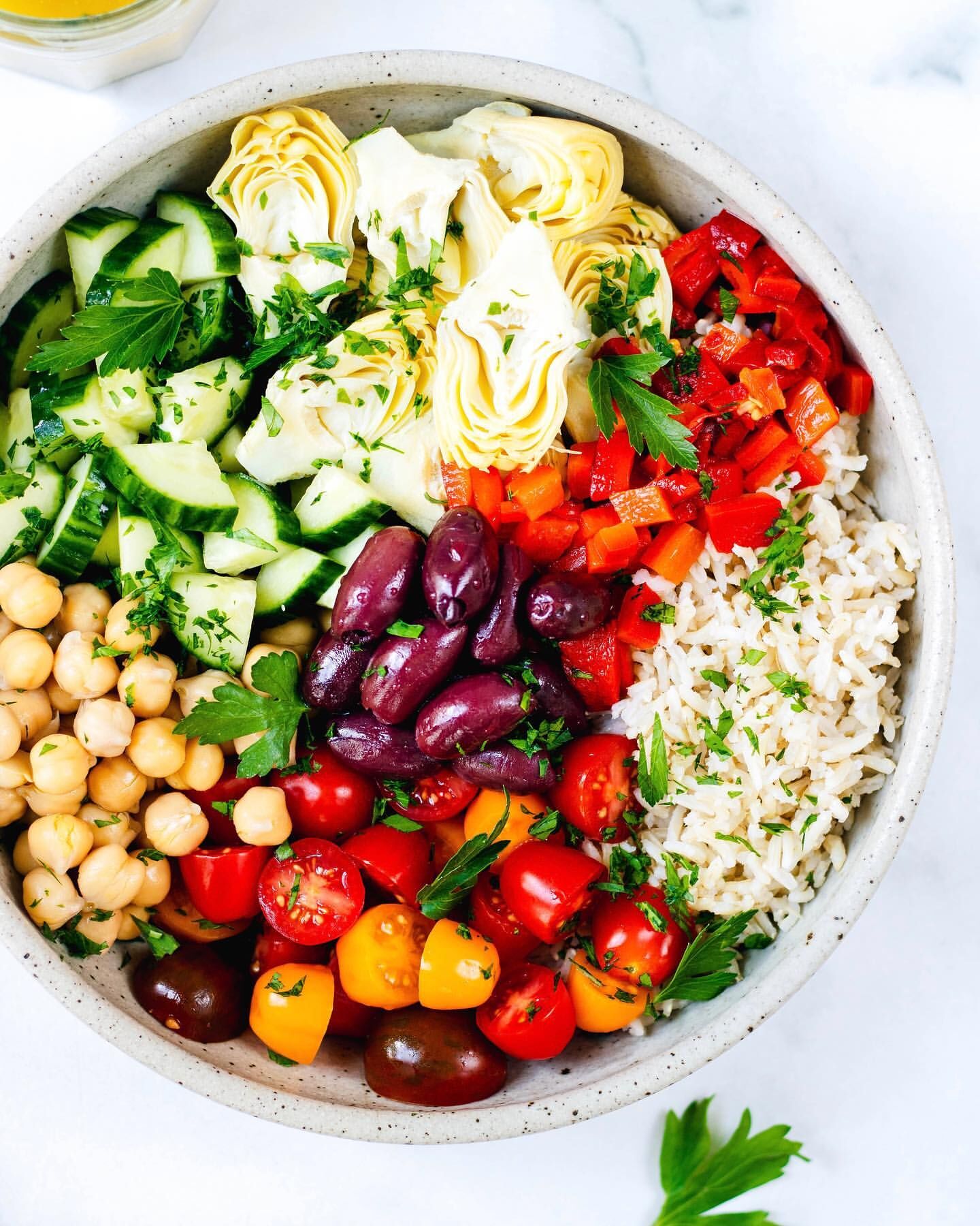Mediterranean Brown Rice Salad Recipe | The Feedfeed