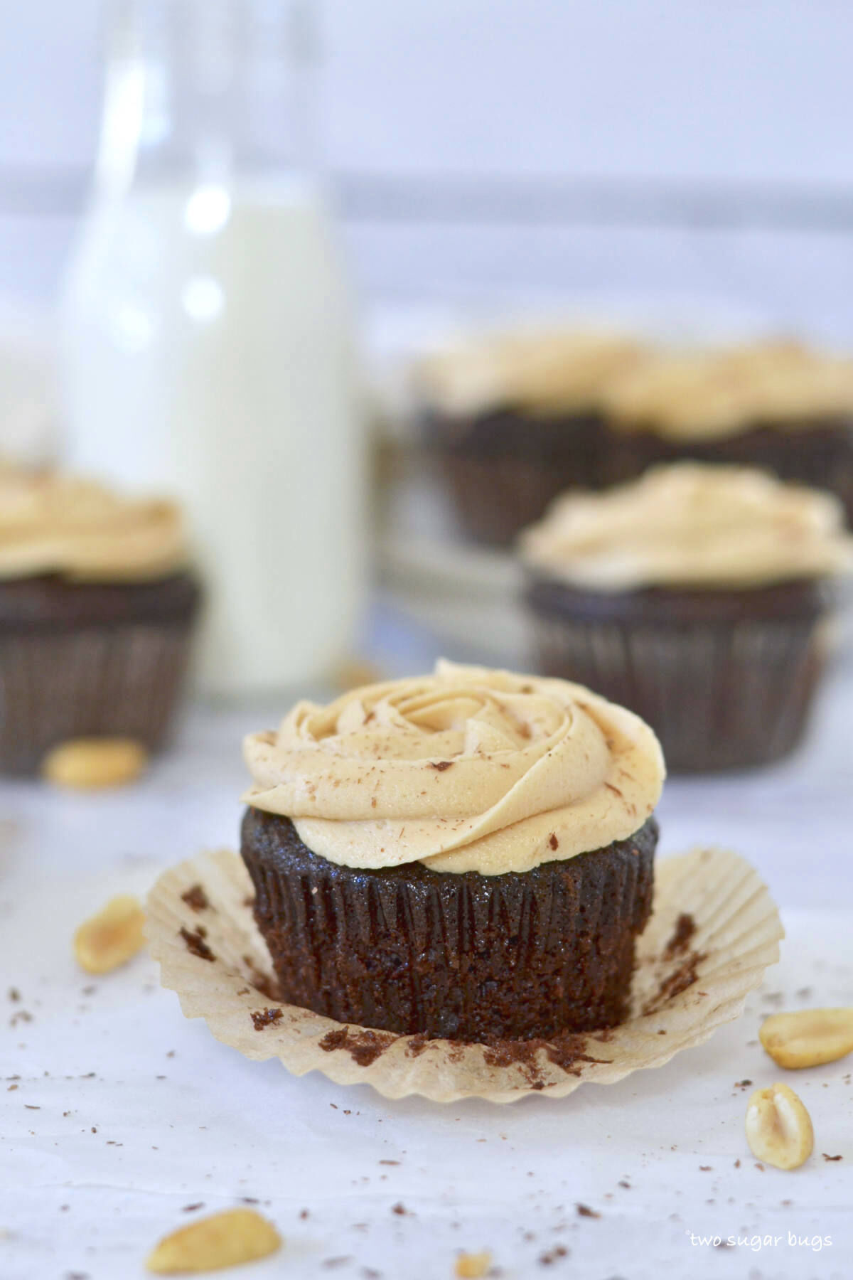 Chocolate Cupcakes With Peanut Butter Frosting Recipe The Feedfeed