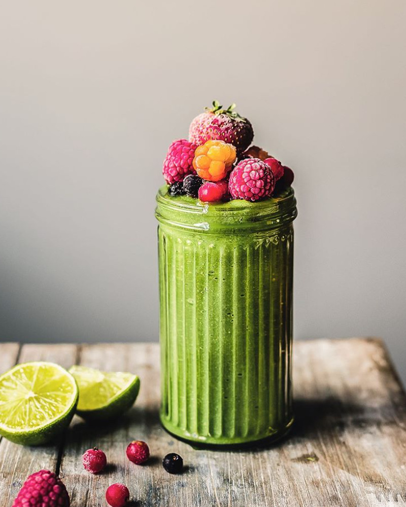 Mint Basil and Tropical Fruit Smoothie Recipe The Feedfeed