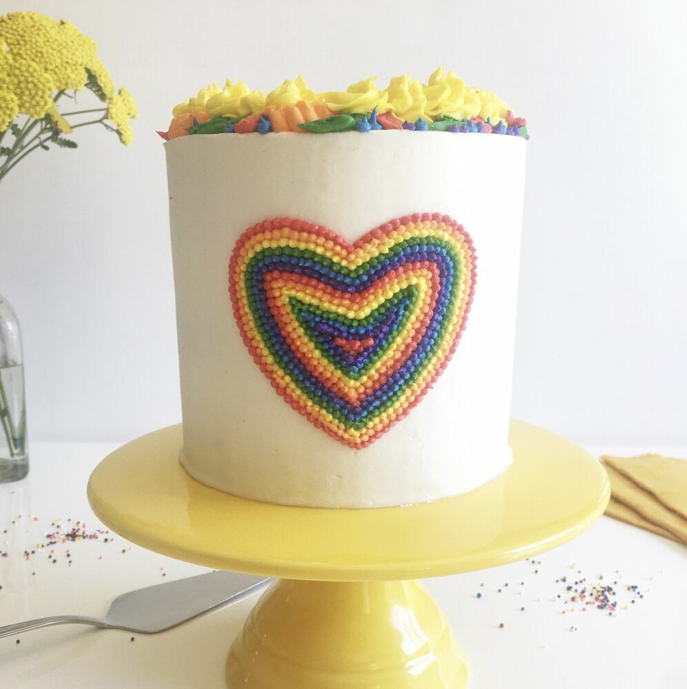 Rainbow Hearts - Empire Cake